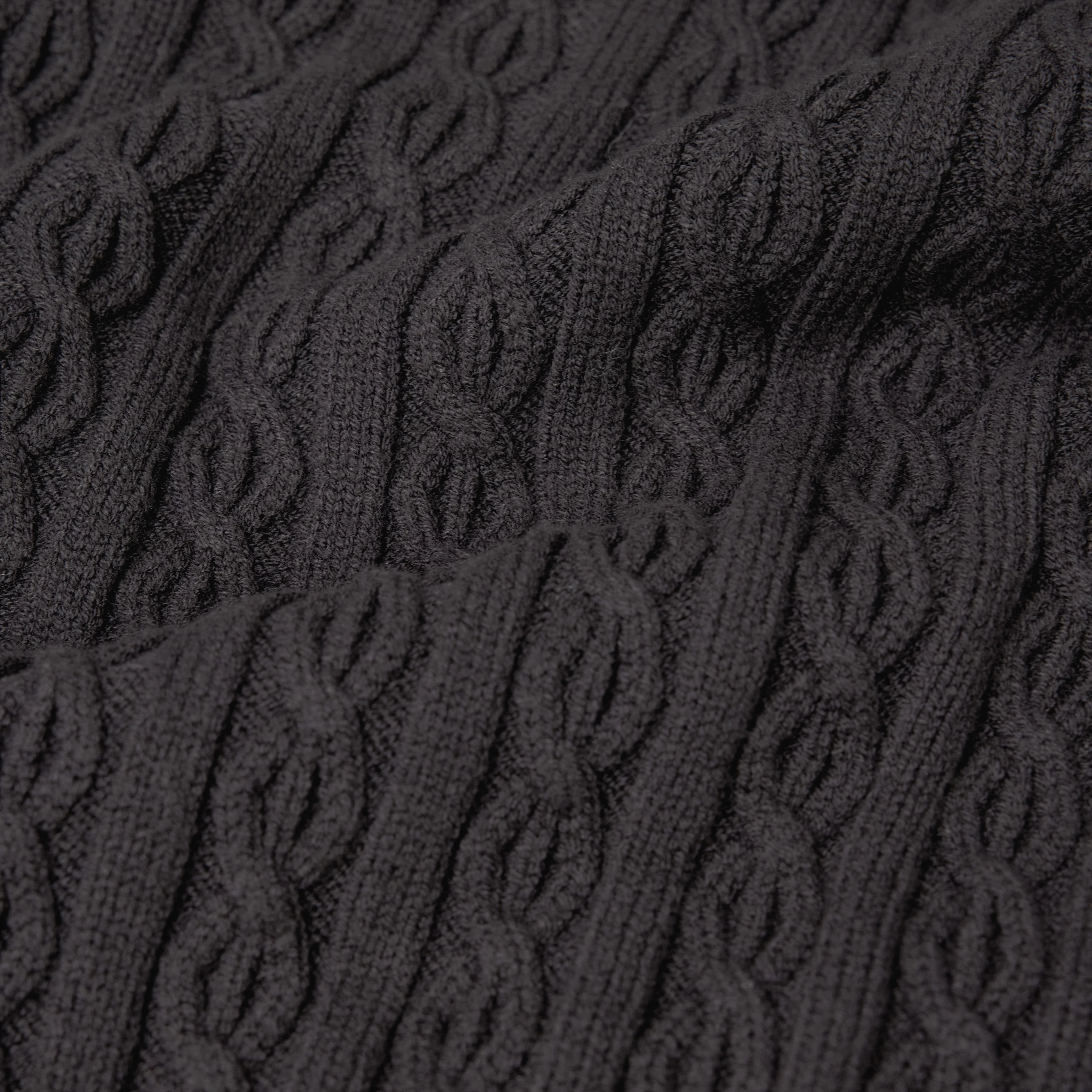 EDDARD - Pullover mit Stehkragen in Baumwoll-Mix - Herren - braun - Materialbild (B2C)