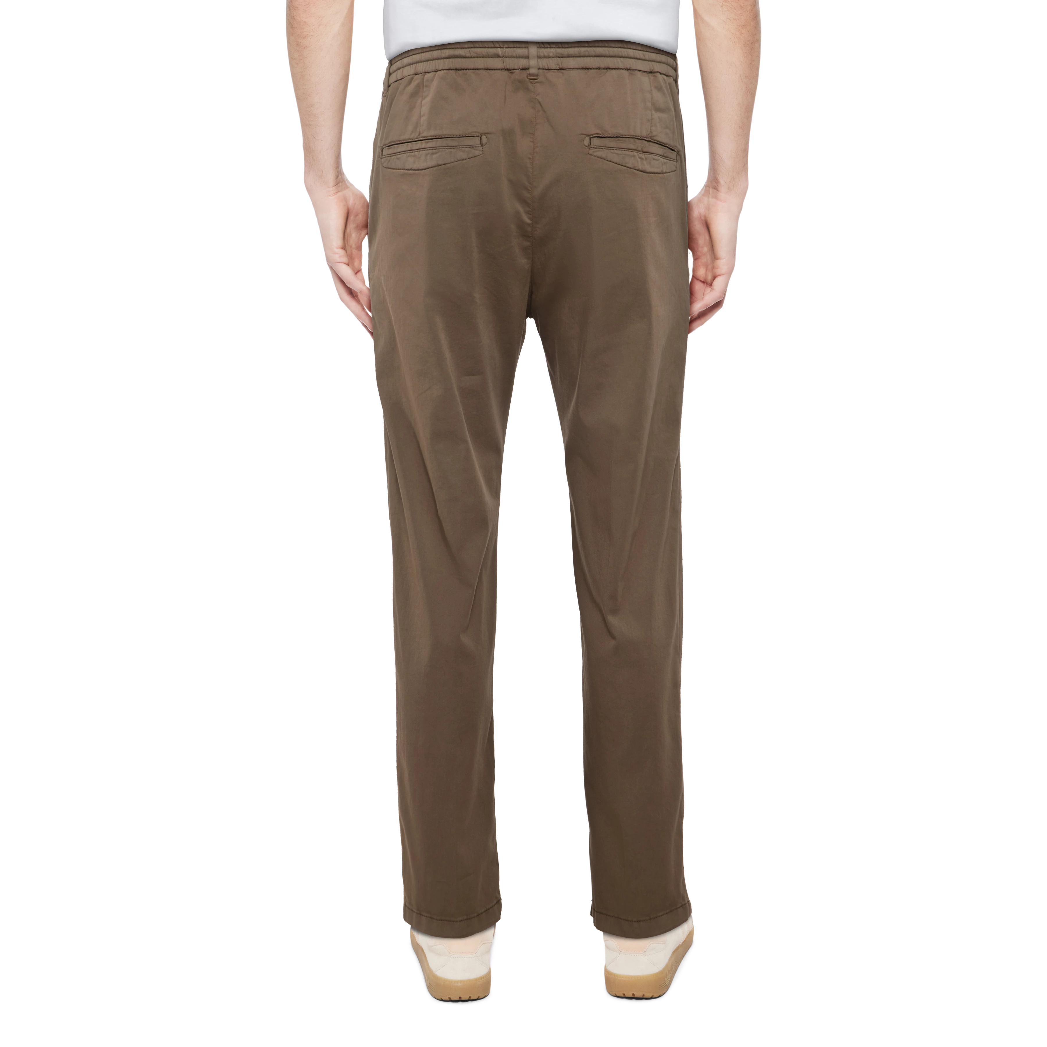 DEGER - Jogpants avec cordon de serrage en satin - men - vert - Rückansicht