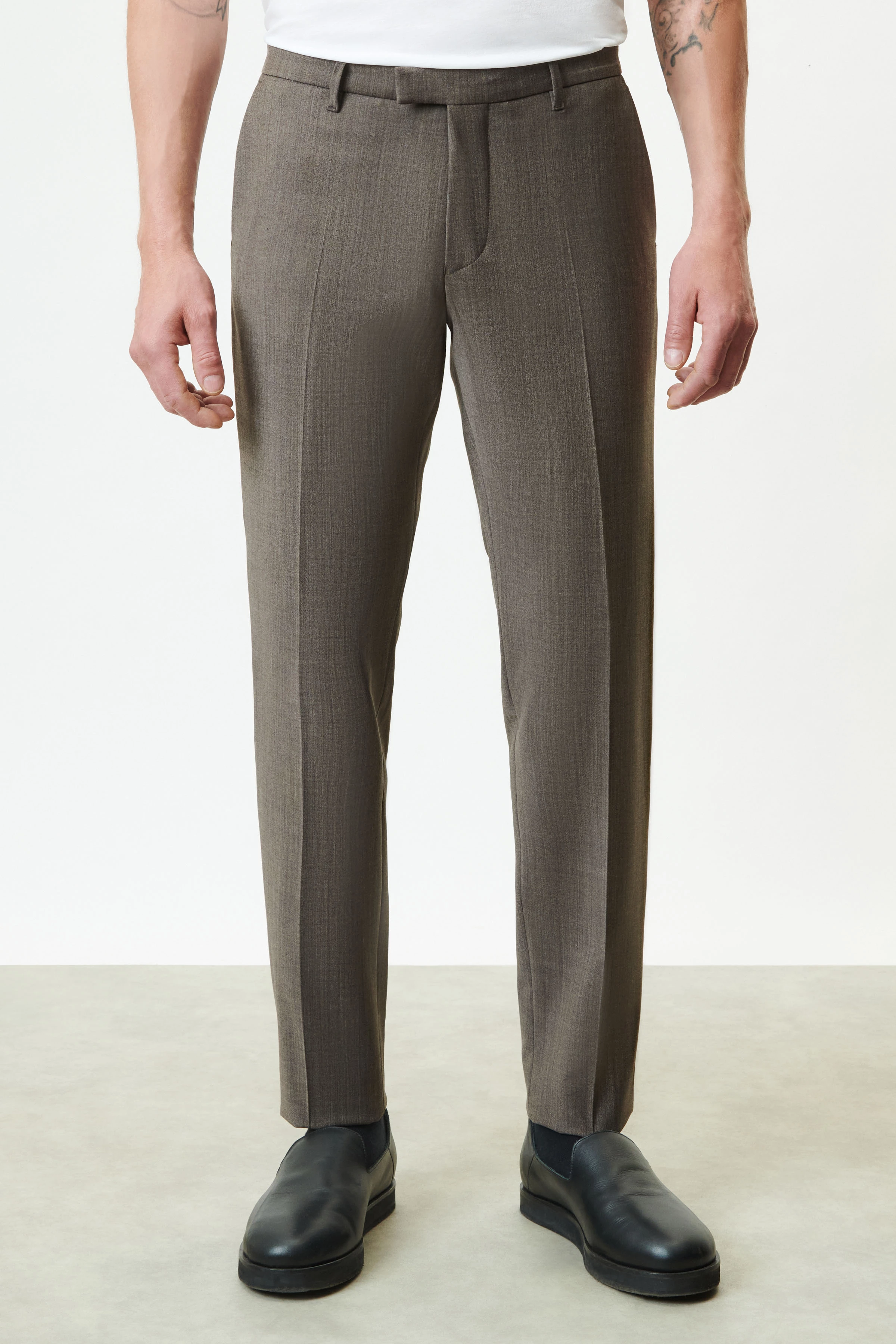 Men tailored pants PIET_SK in brown from DRYNAMIC