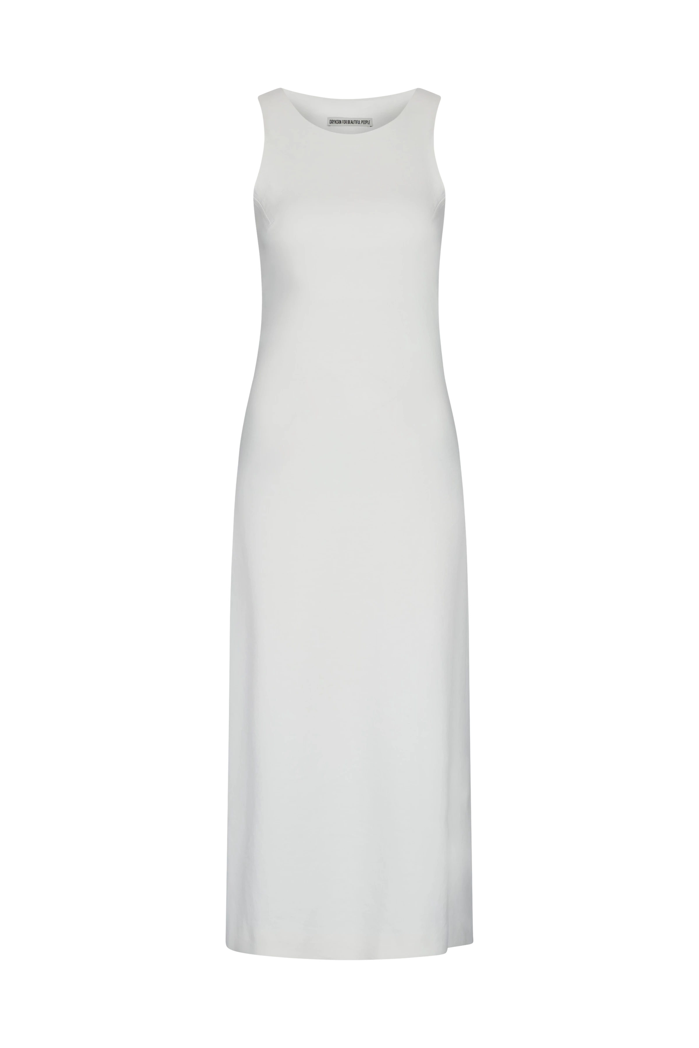 NEDONA - Midi Schlauchkleid in Techno-Stretch - Damen - off white - Freisteller Frontansicht