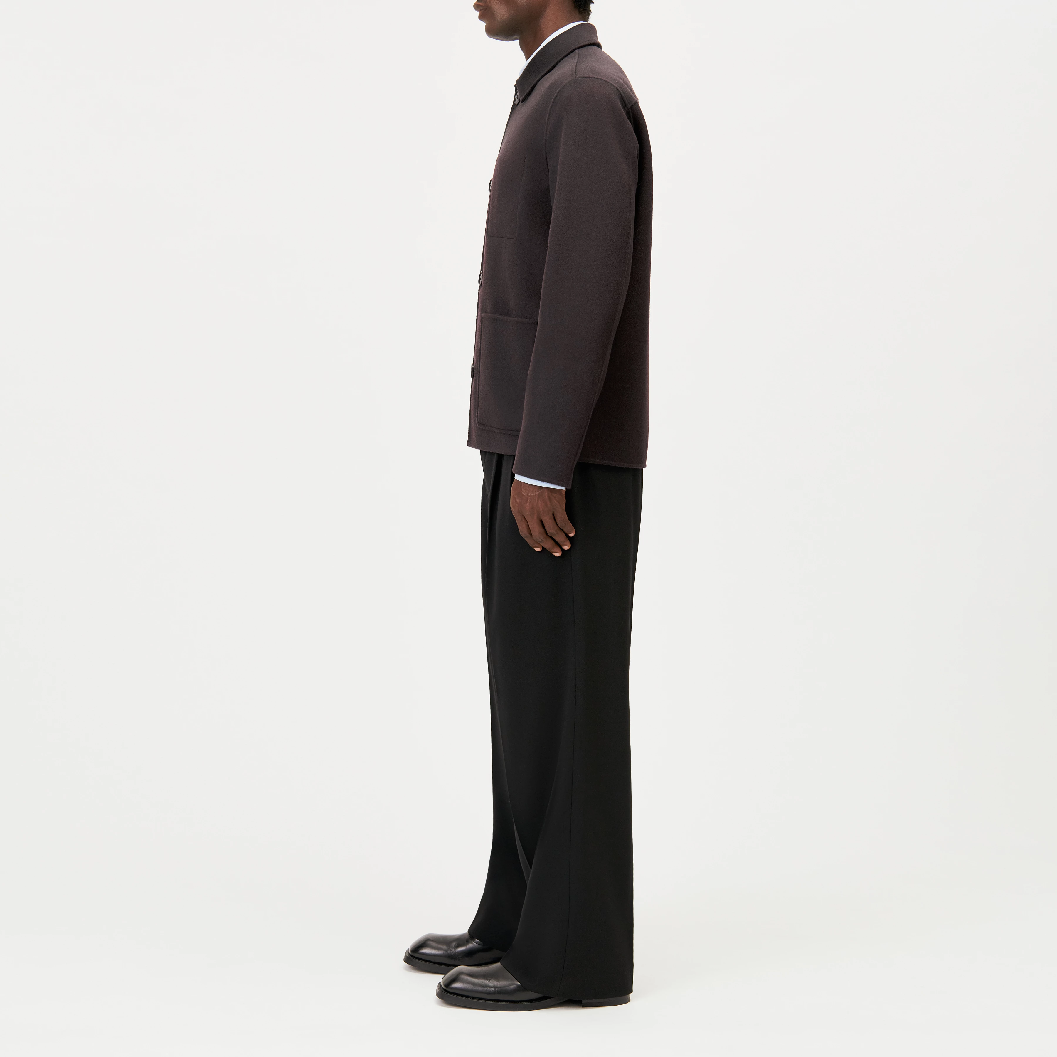 MAKONA - Wool-blend jacket - men - brown - Seitenansicht