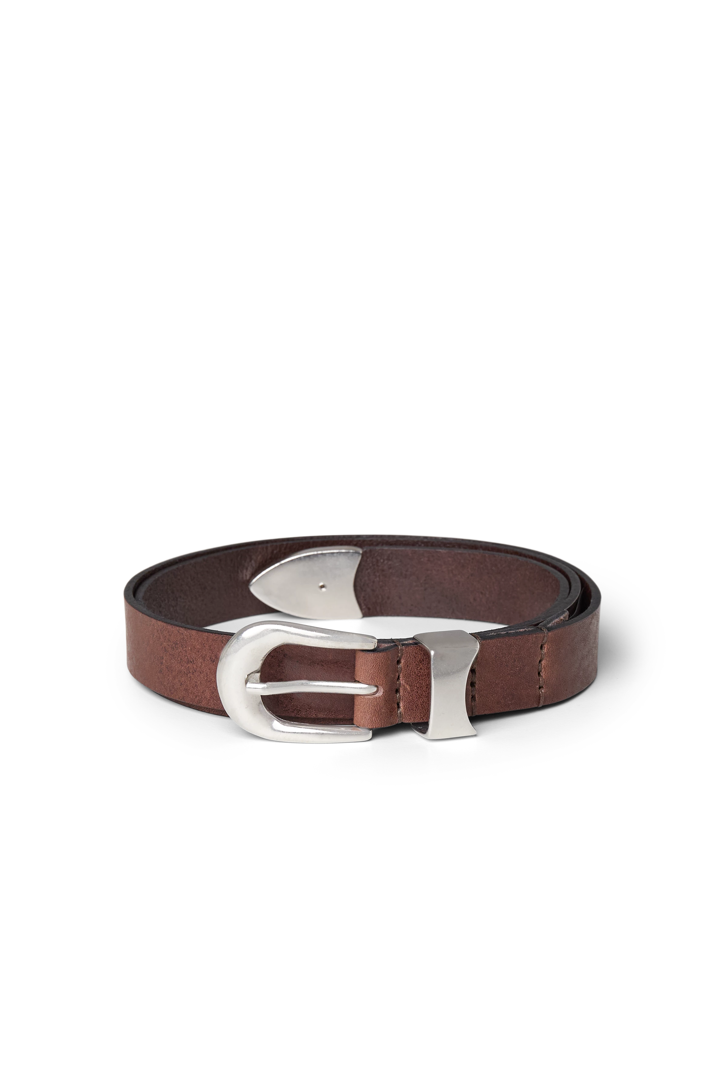 JOKO - Leather belt - unisex - brown - Freisteller Frontansicht