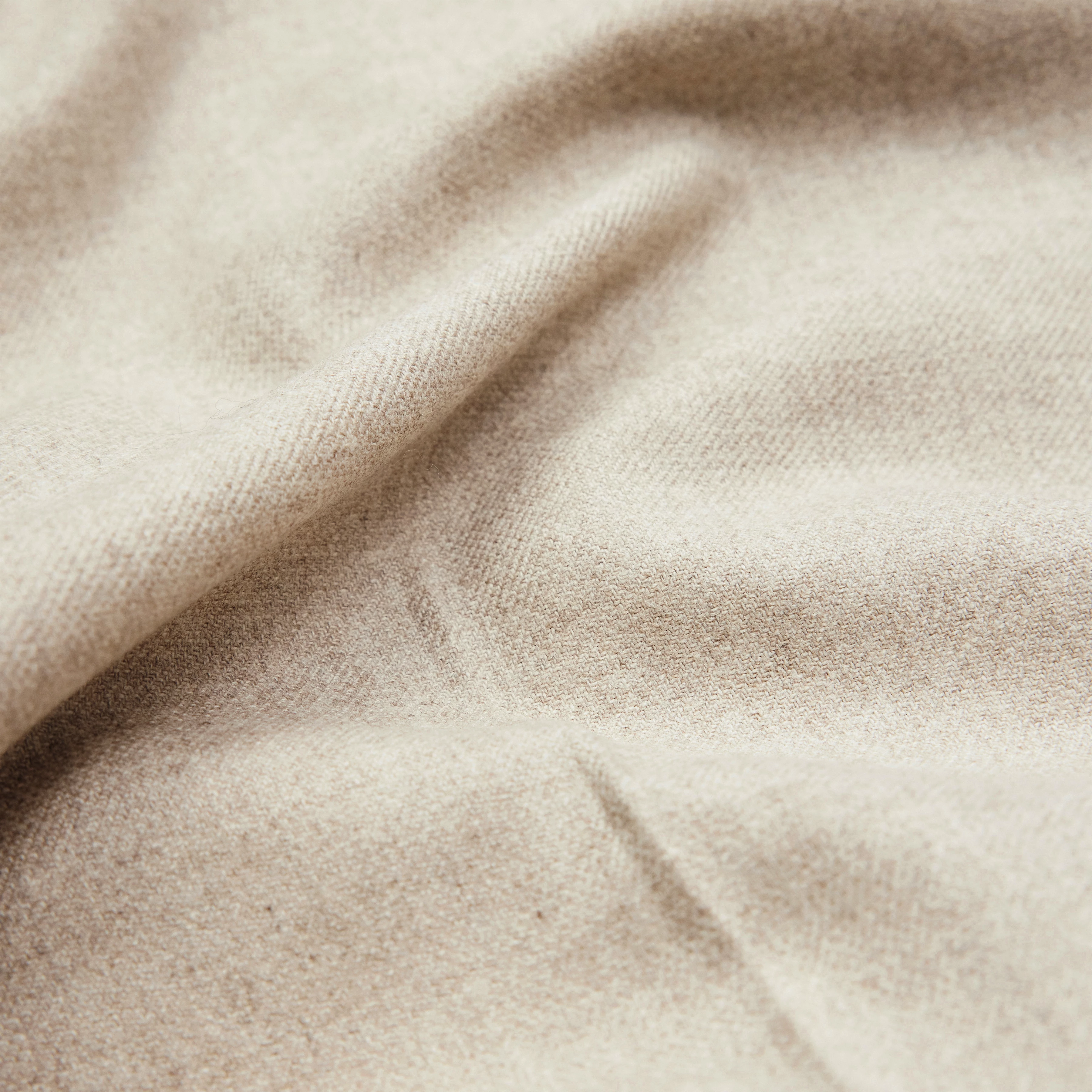 CHASY - Casual Hose mit Bundfalte in softem Woll-Flanell - Herren - beige - Materialbild (B2C)