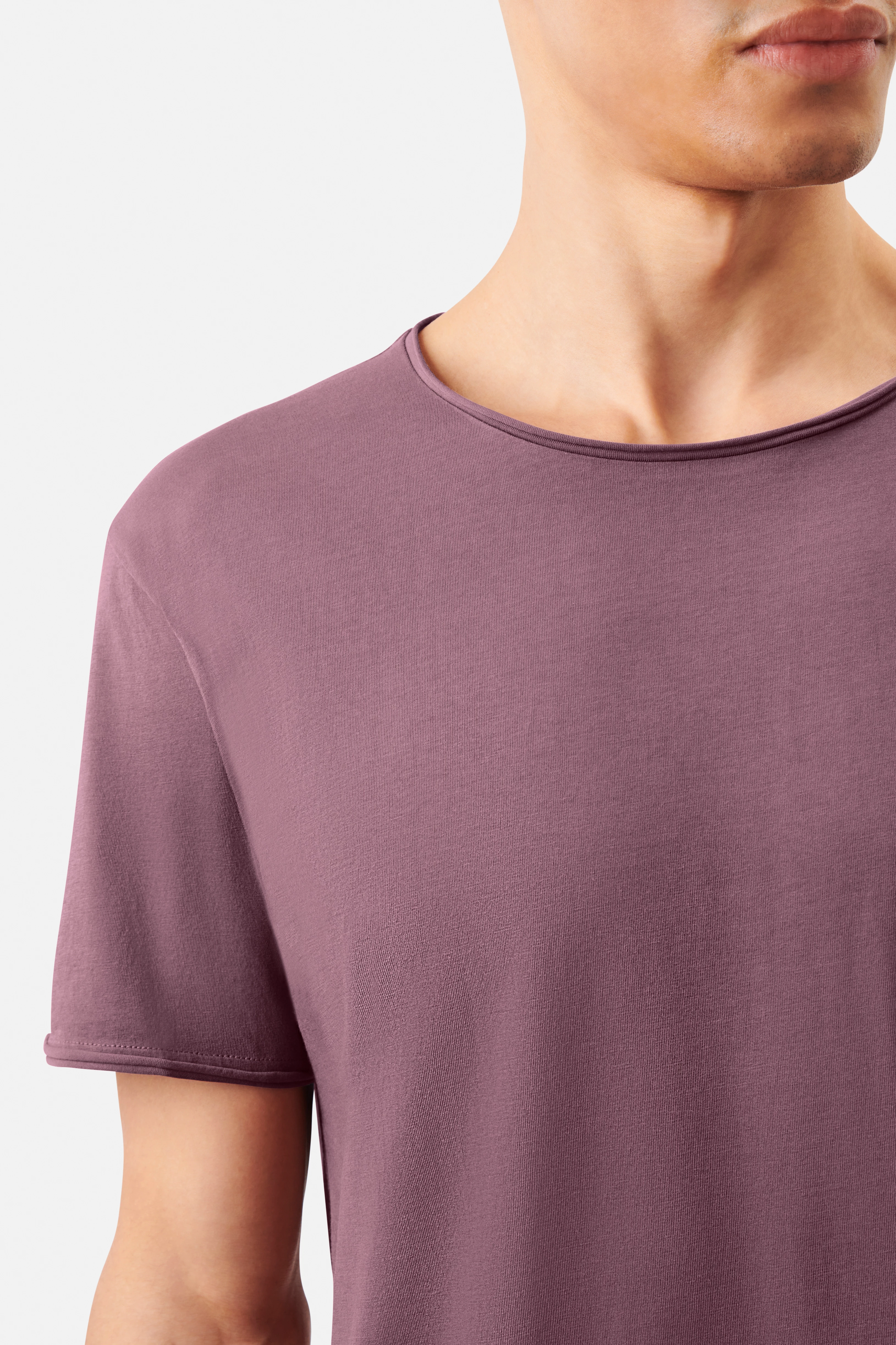 KENDRICK - loose t-shirt in cotton - men - purple - Seitenansicht