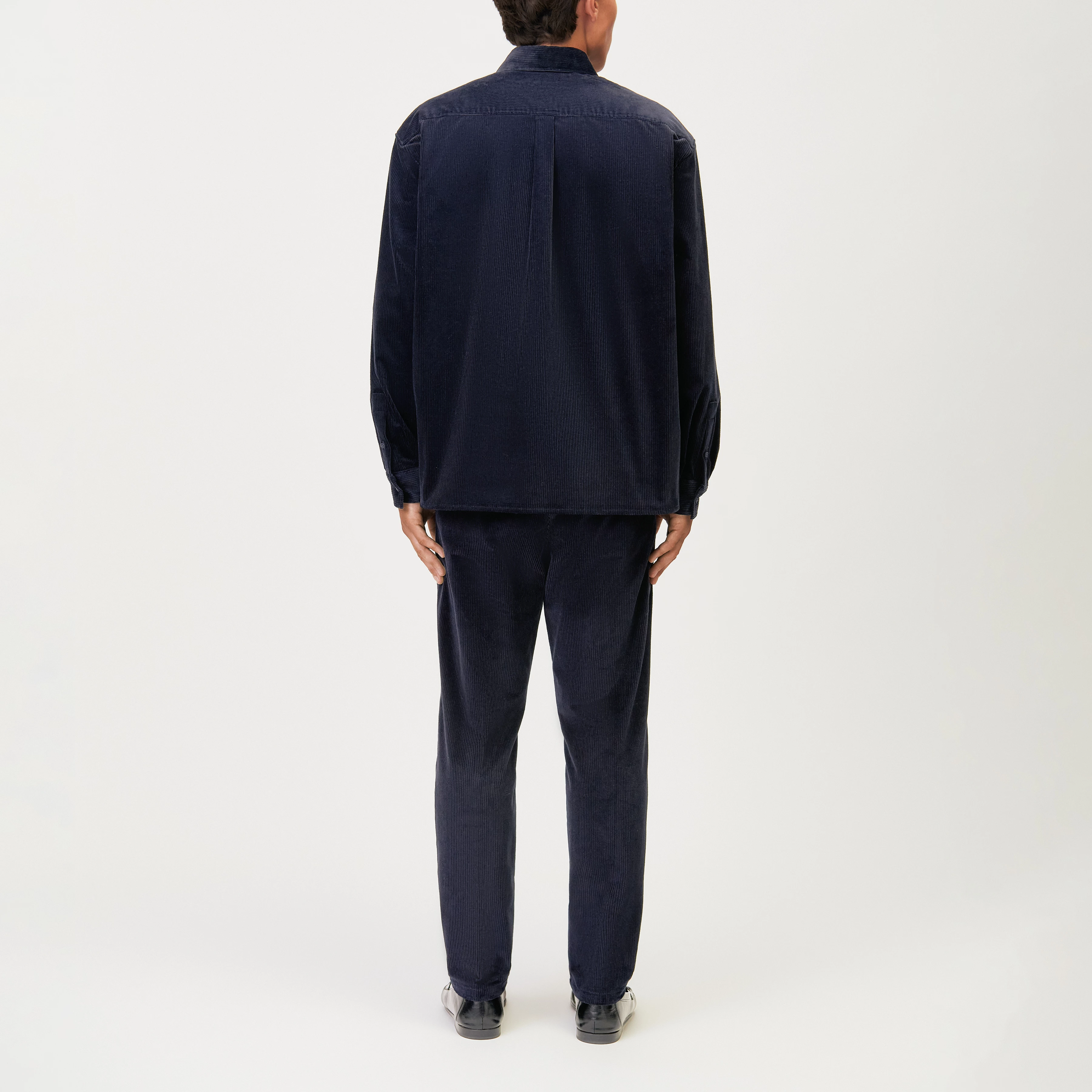 BAUNT - Regular Fit Hemd in Cord - Herren - blau - Rückansicht