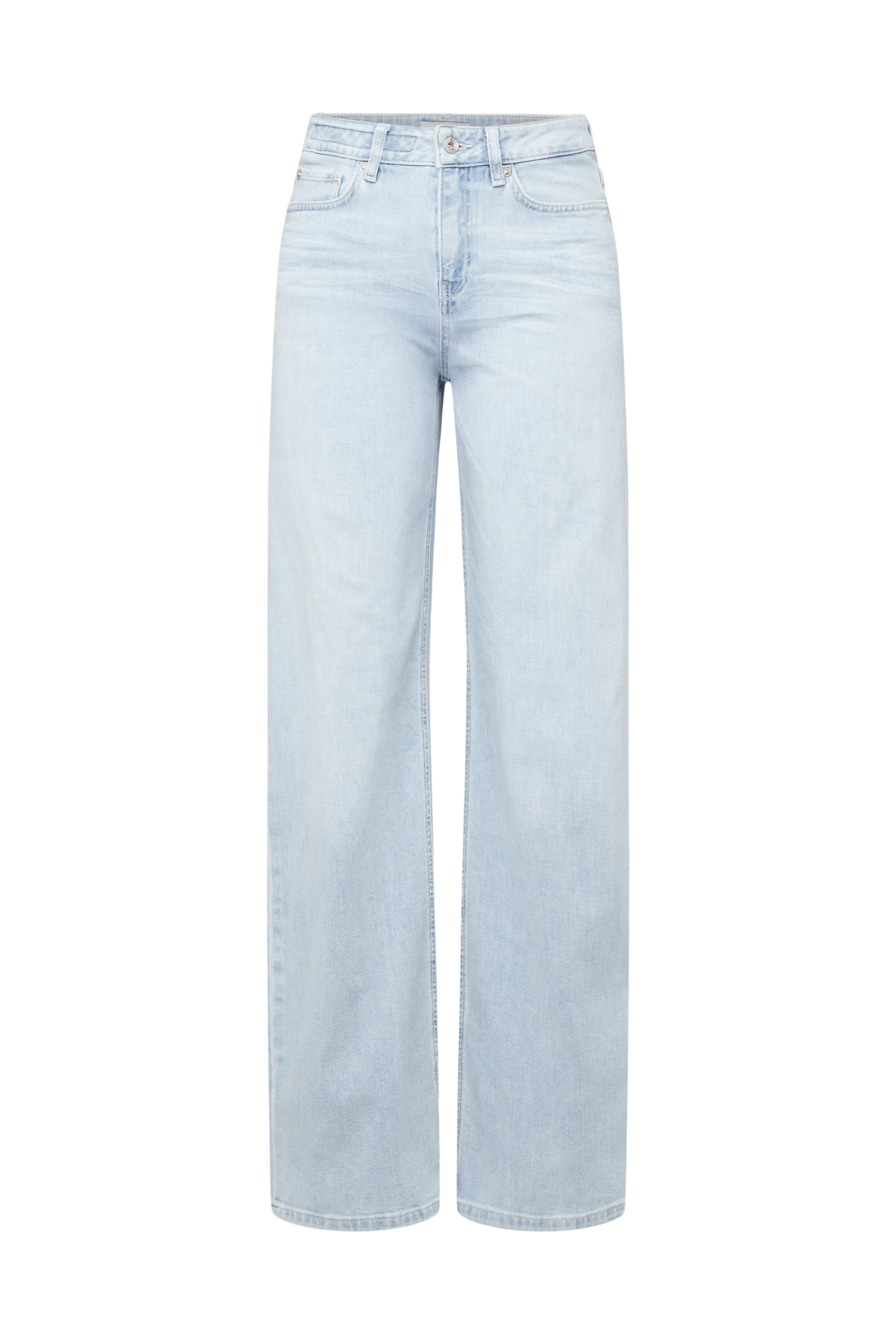 MEDLEY - Jean taille mi-haute en denim bleu clair - women - bleu - Freisteller Frontansicht