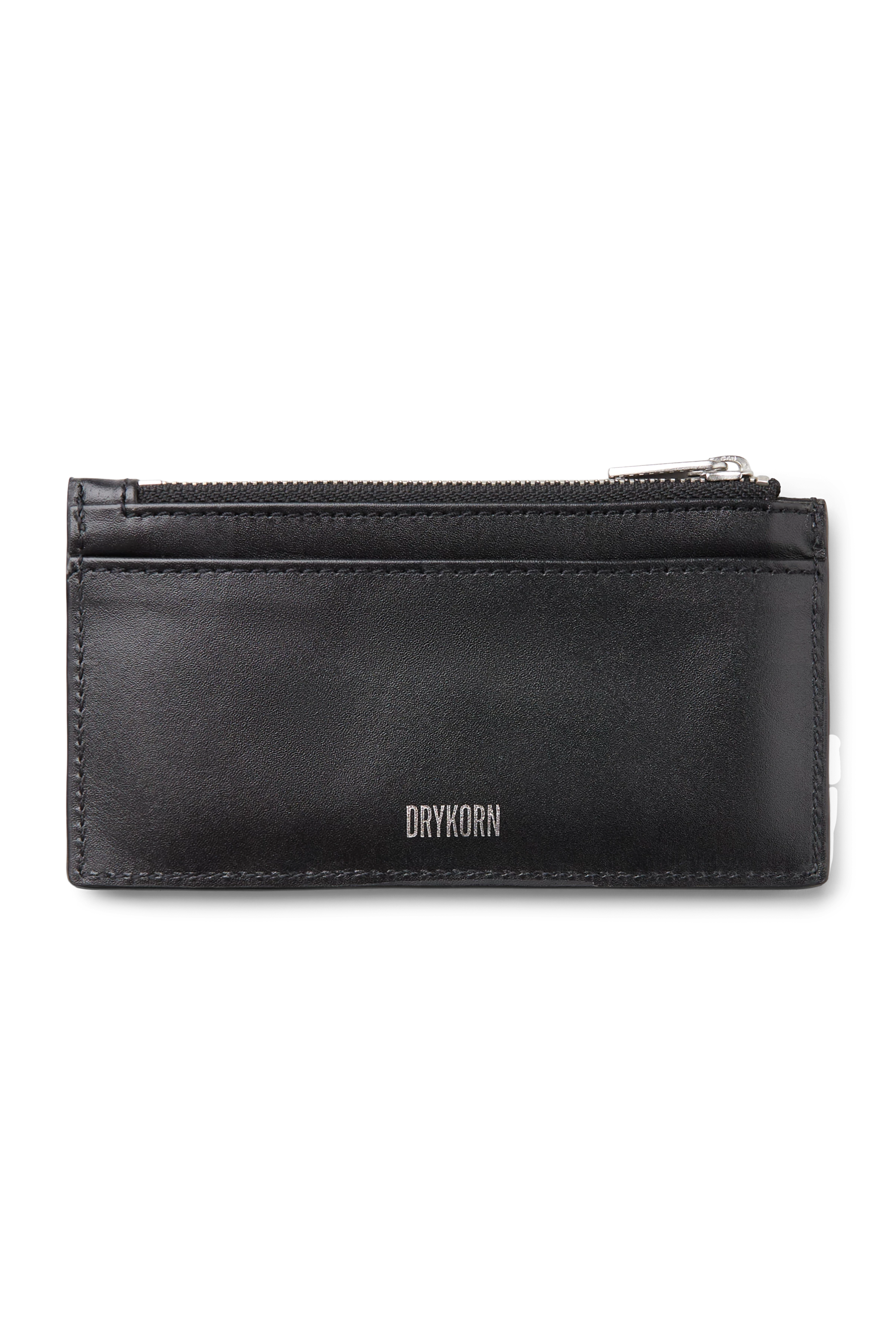 NORIK - Cardholder in Leder - Unisex - schwarz - Freisteller Frontansicht