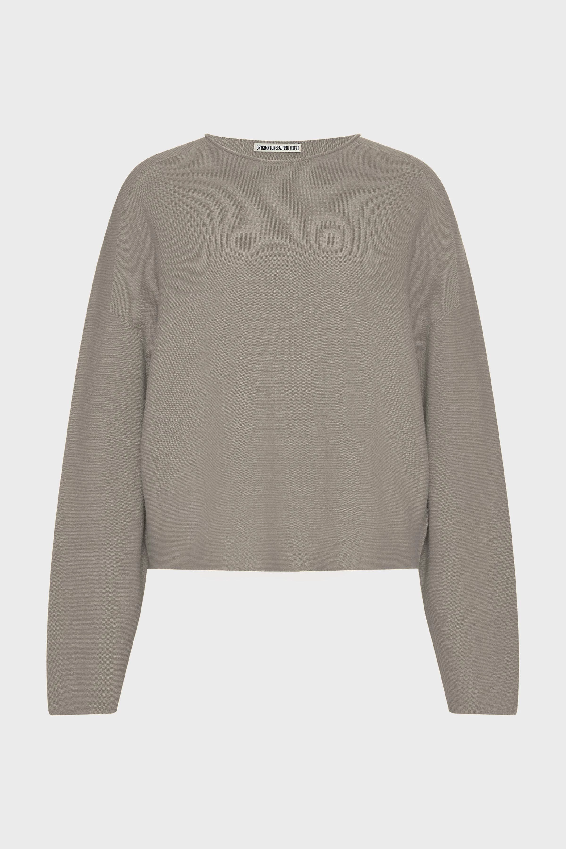 MEAMI - Cropped egg-shape jumper in merino wool - women - brown - Freisteller Frontansicht