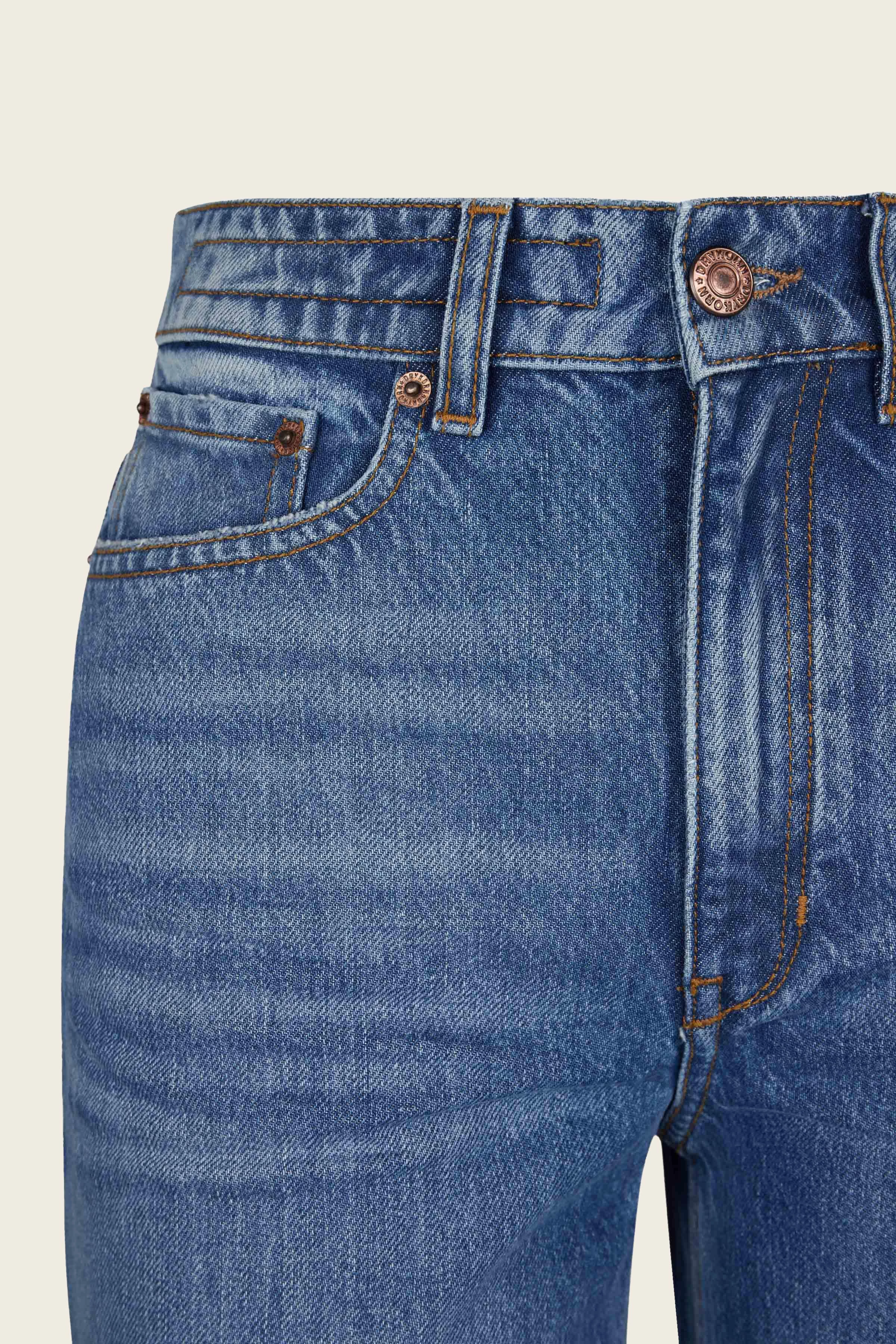 CAUSE - Jeans mit weitem Bein - Damen - blau - Freisteller Detailansicht