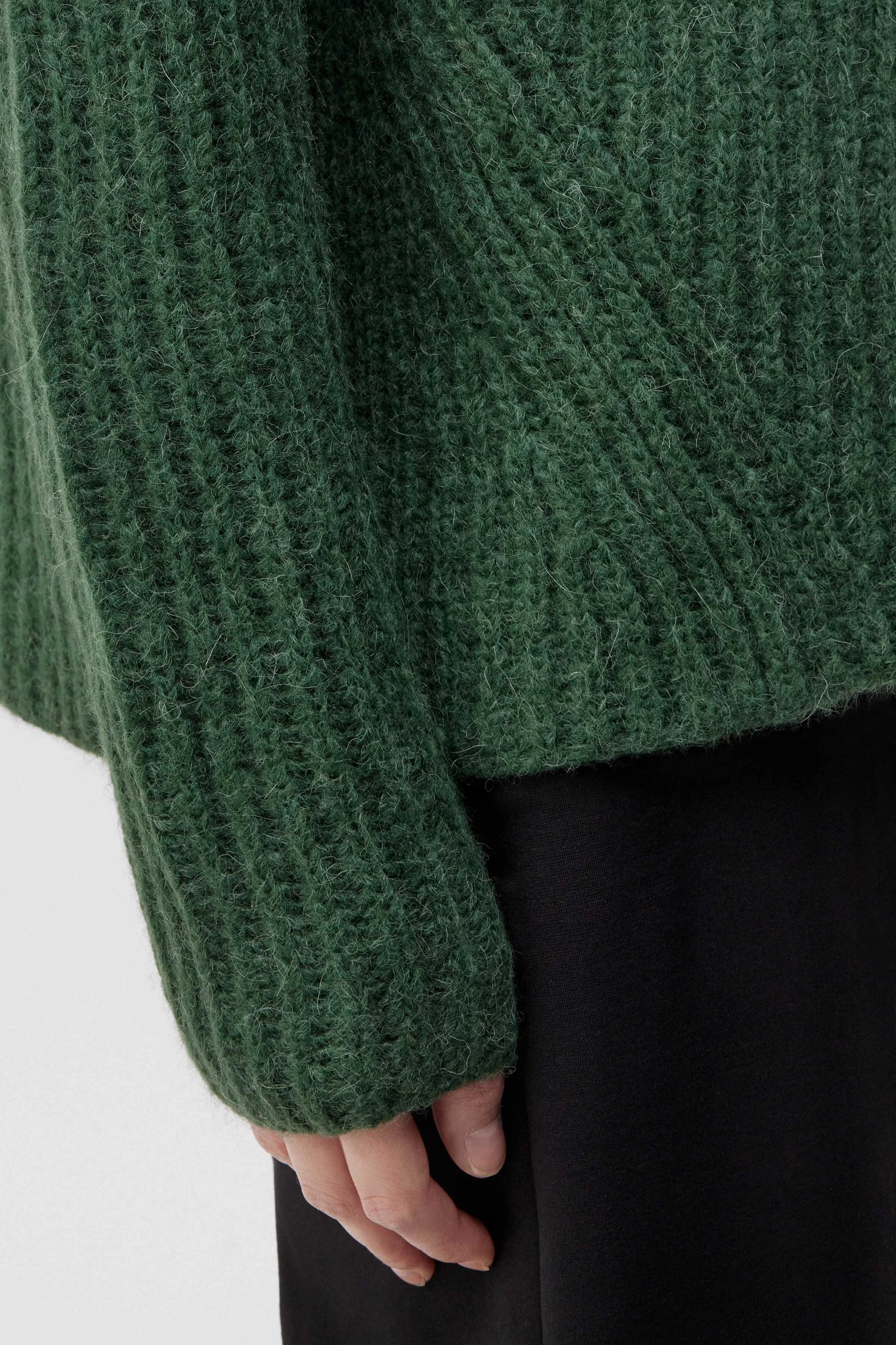 LYNETTE - trui in alpacamix - dames - groen - Seitenansicht