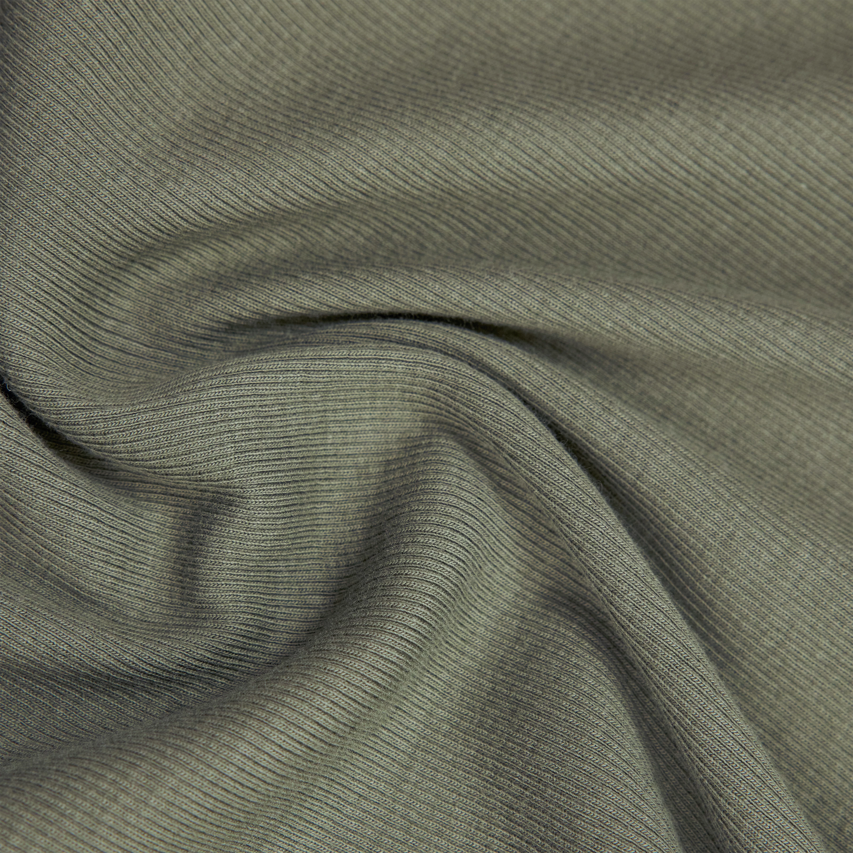 KOALE - Schmales T-Shirt in Baumwoll-Rippe - Damen - grün - Materialbild (B2C)