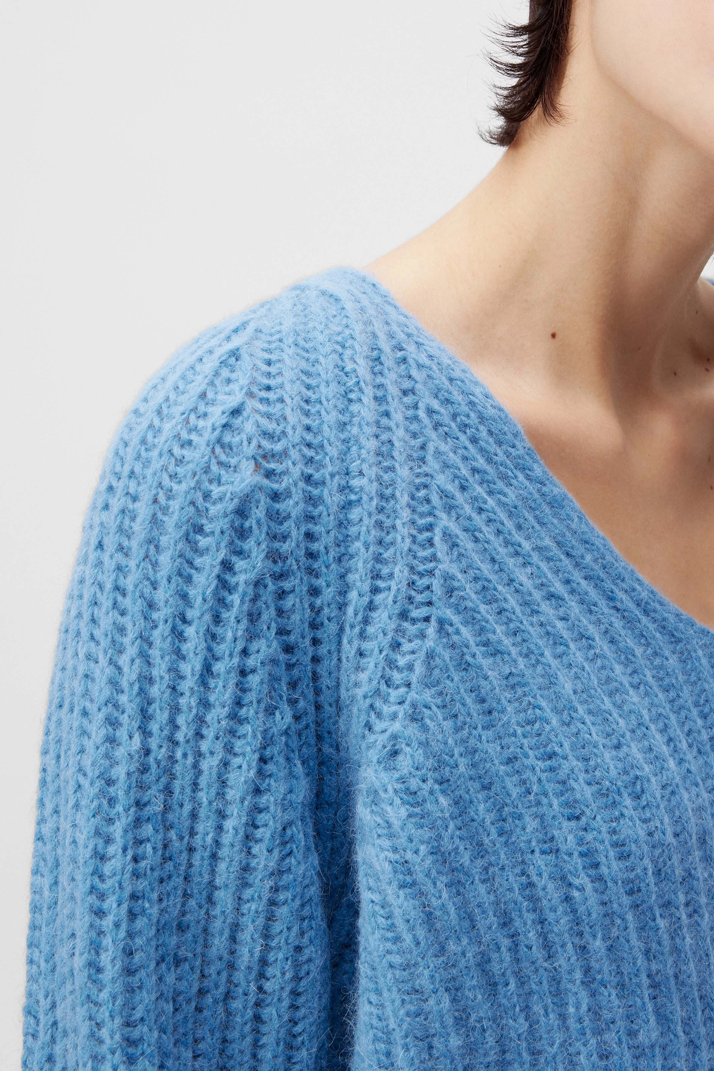 LYNETTE - Pullover aus Alpaka-Mix - Damen - blau - Seitenansicht