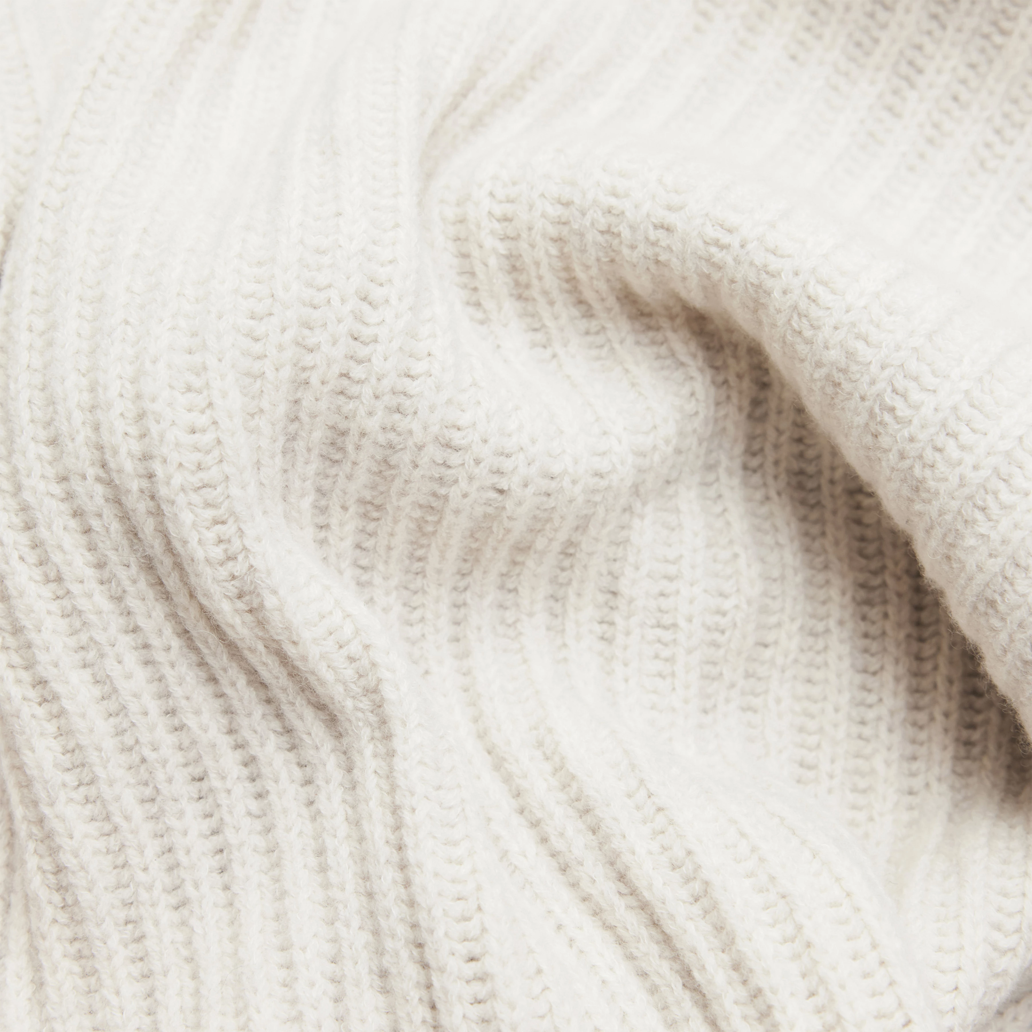 PASELIA - Oversized Pullover in Schurwolle - Damen - grau - Materialbild (B2C)