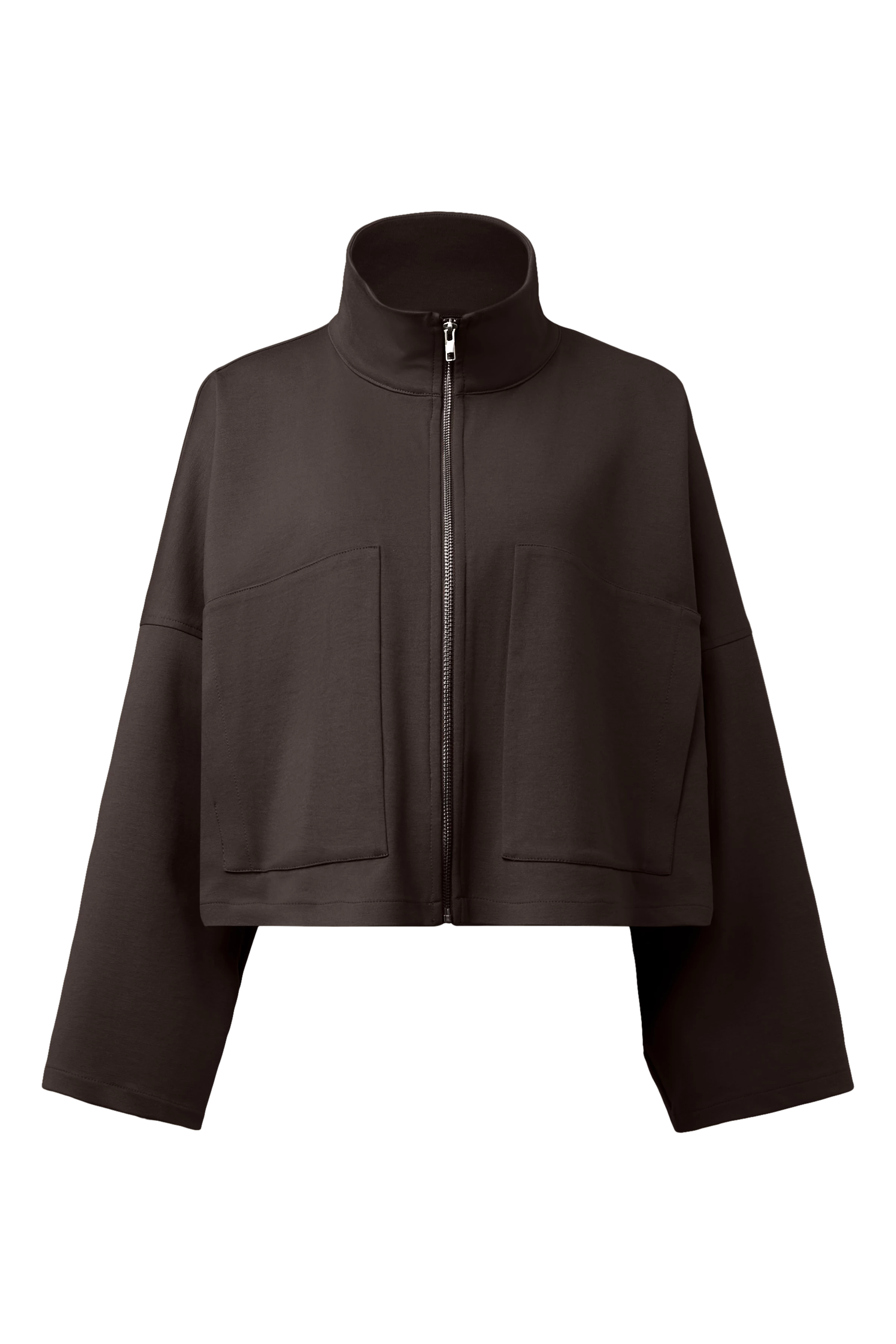 ELSTOW_1 - Veste courte oversize à col montant - women - marron - Freisteller Frontansicht