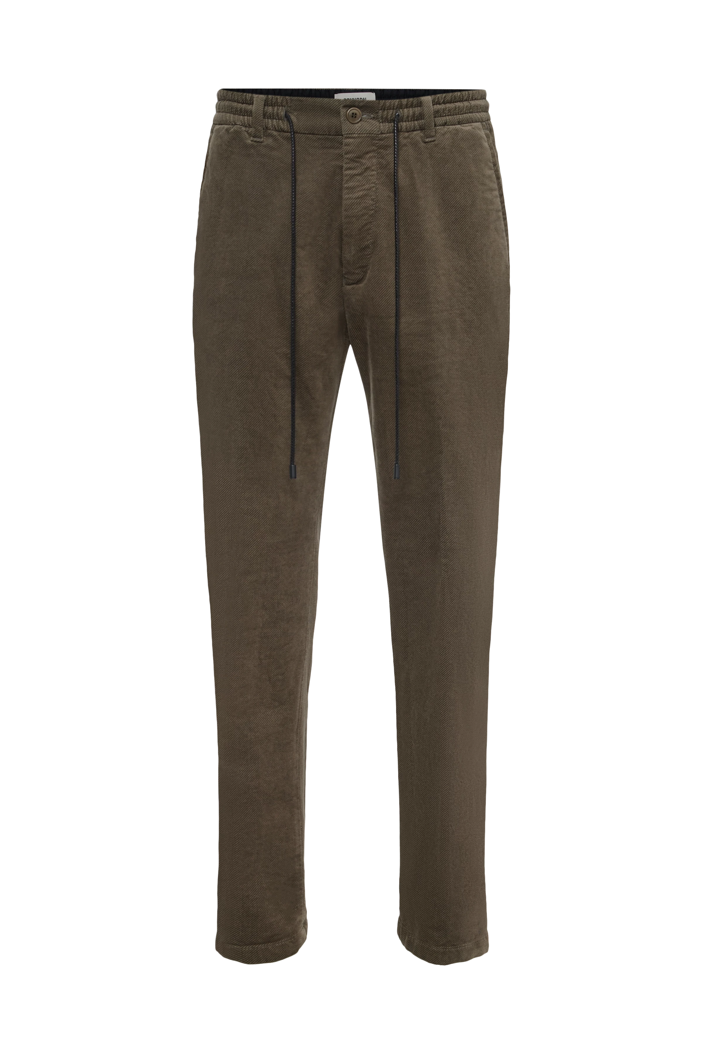 DEGER - Jogpants mit Tunnelzug in Samt - Herren - grün - Freisteller Frontansicht