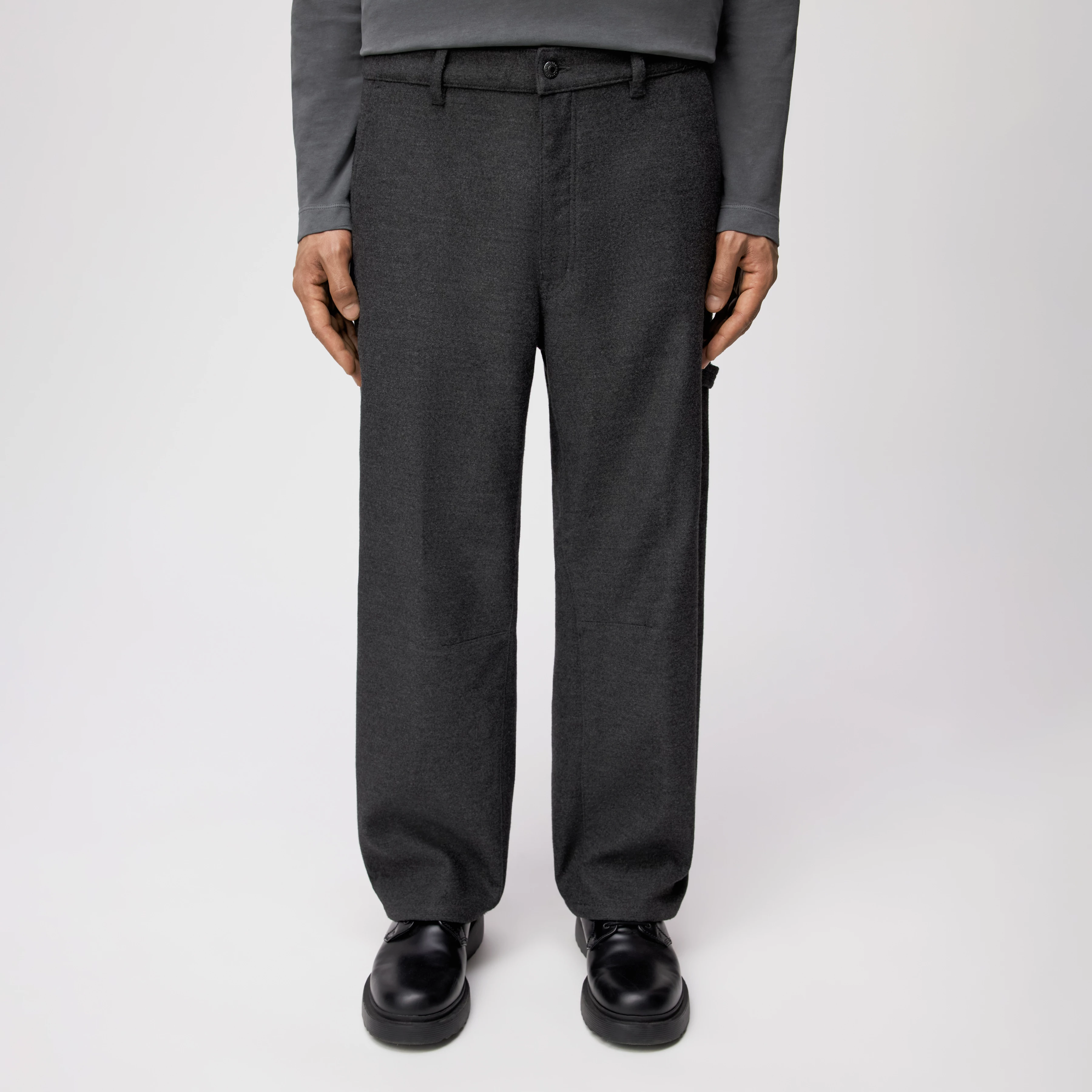 GONAGO - Utility Hose in softem Flanell - Herren - grau - Frontansicht