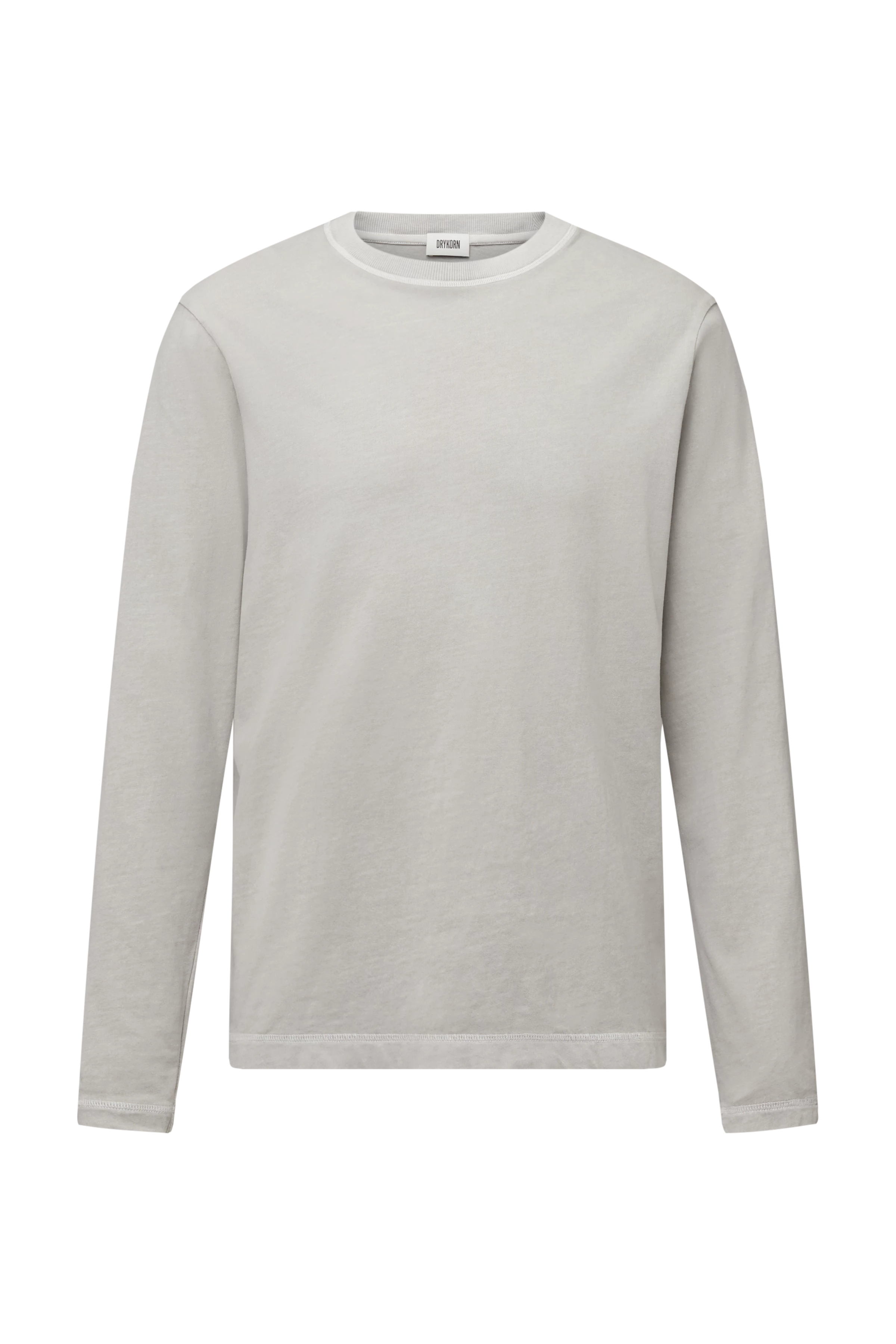 TALDOR - Longsleeve in gewaschener Optik - Herren - grau - Freisteller Frontansicht