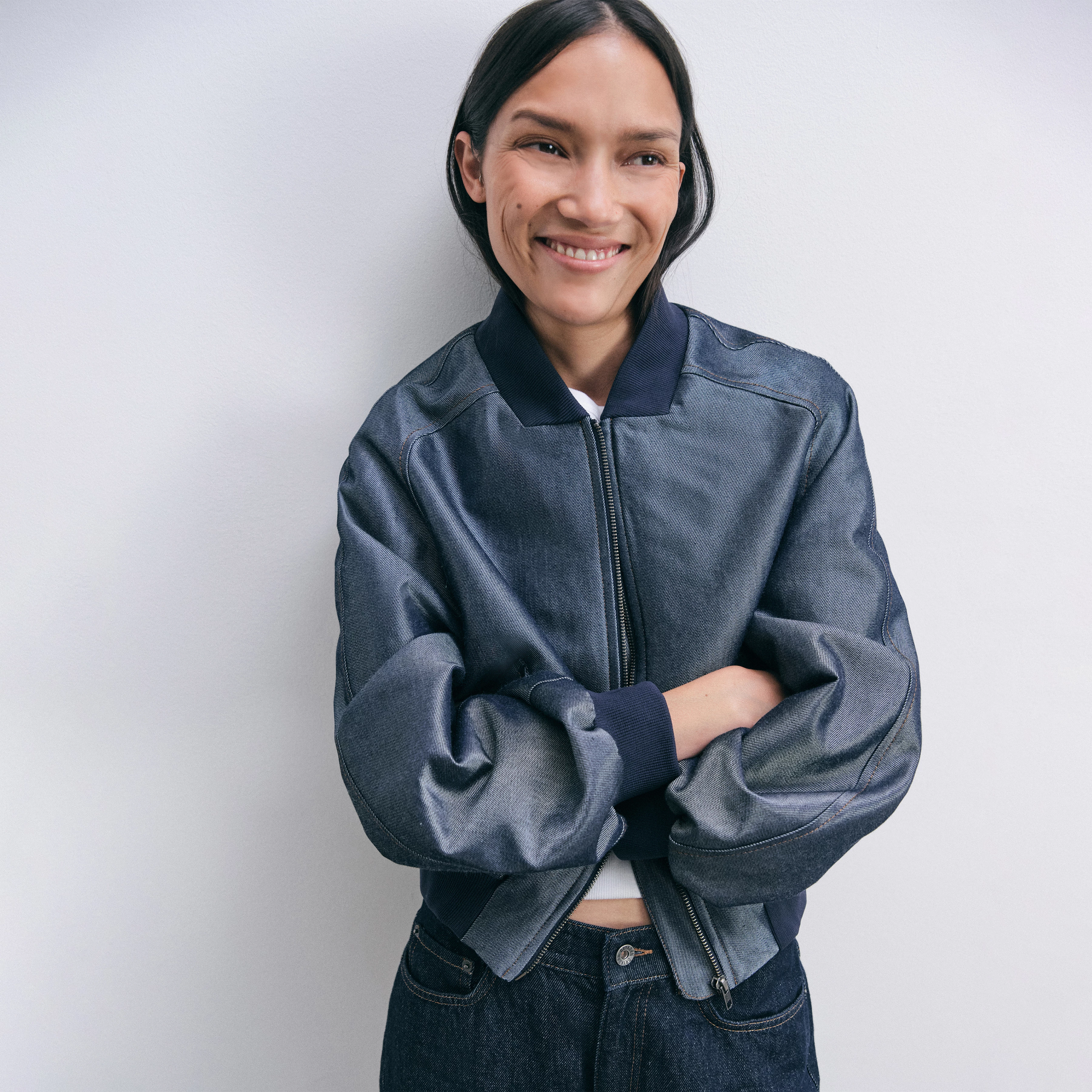 MARHAM - Blousonjacke in Blue Denim - Damen - blau