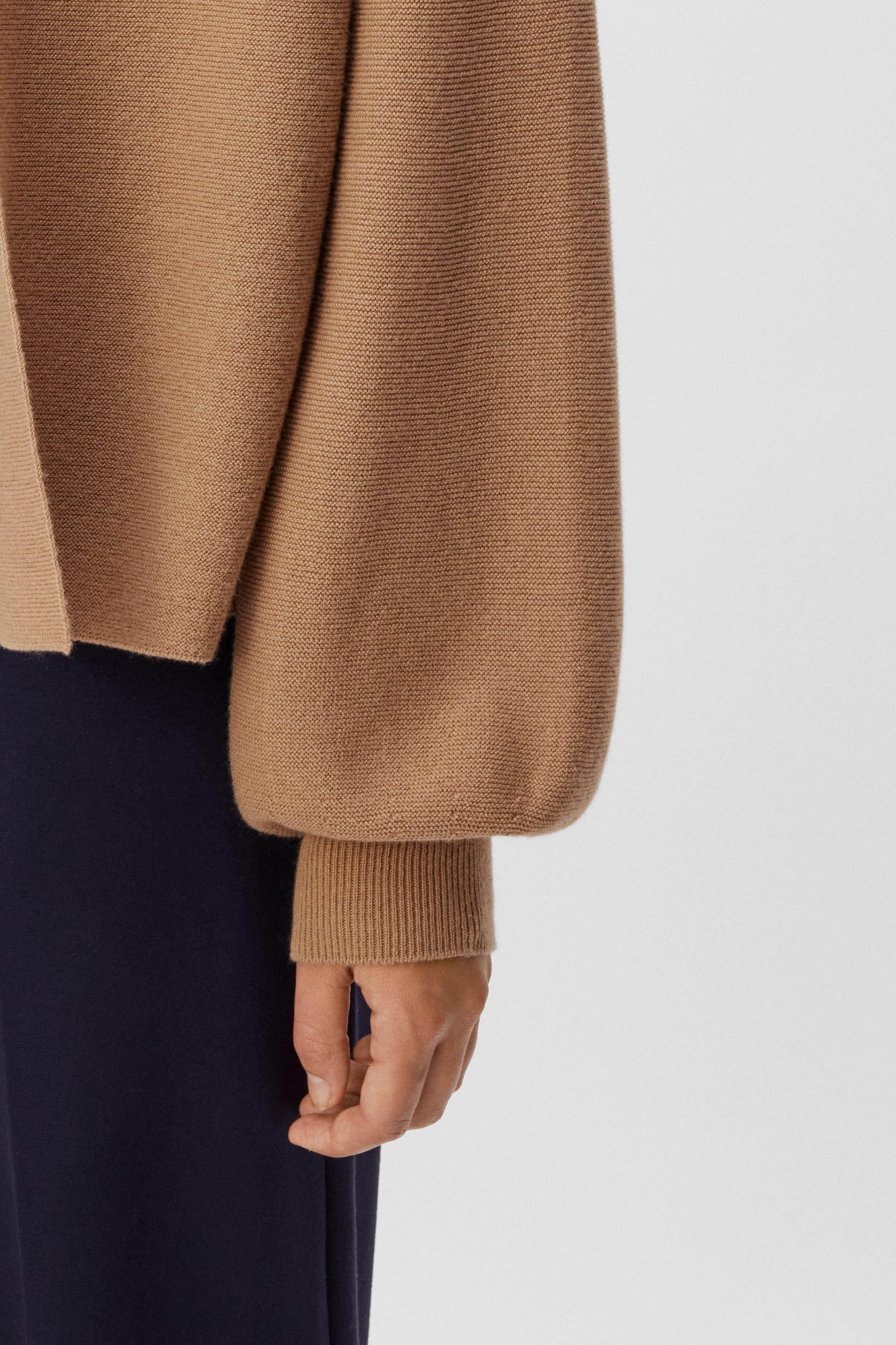 MANUI - Cardigan mit Kaschmir-Anteil - Damen - braun - Seitenansicht