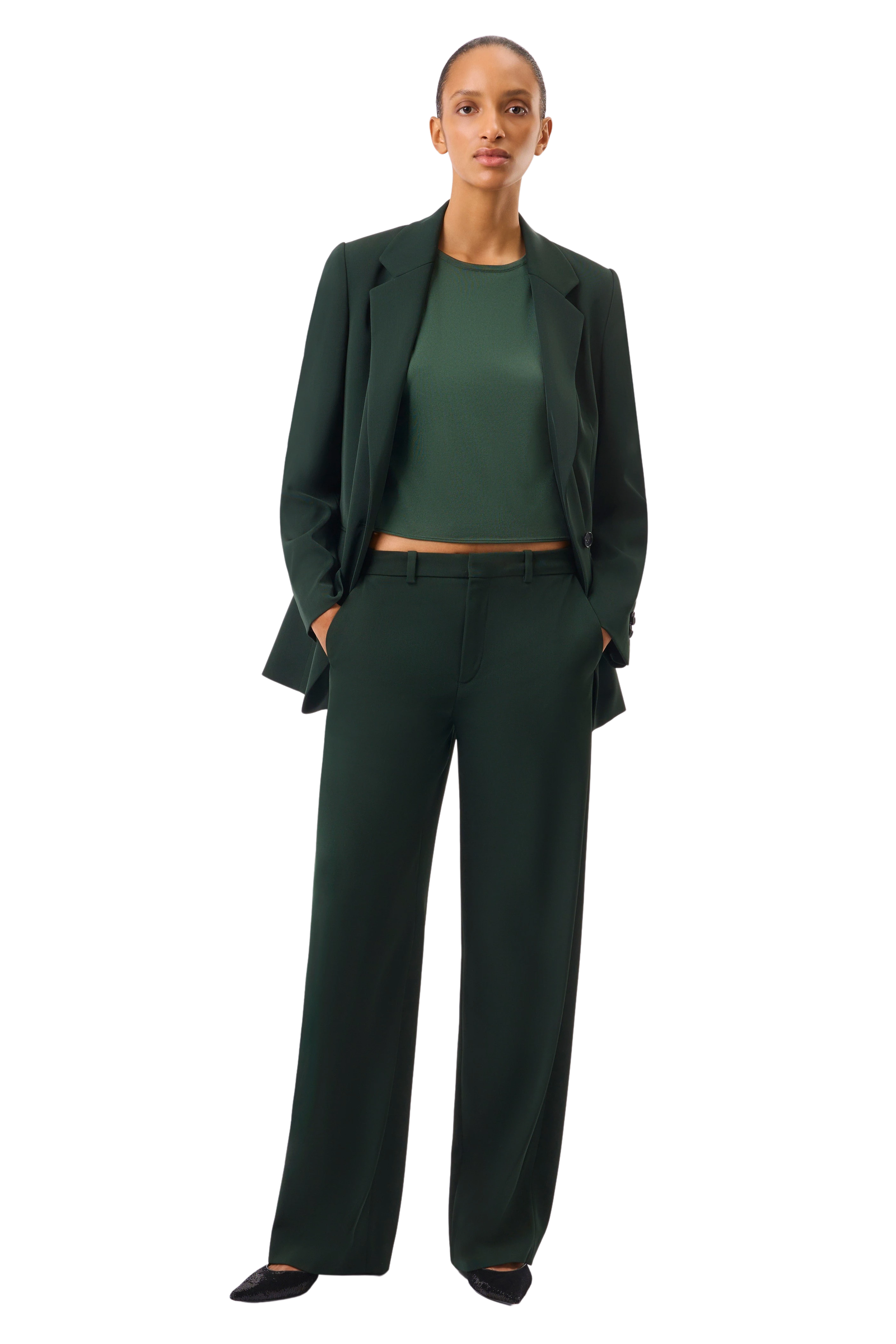 GLENDALE - Boyfriend Blazer in Techno-Twill - Damen - grün - Freisteller Platzhalter