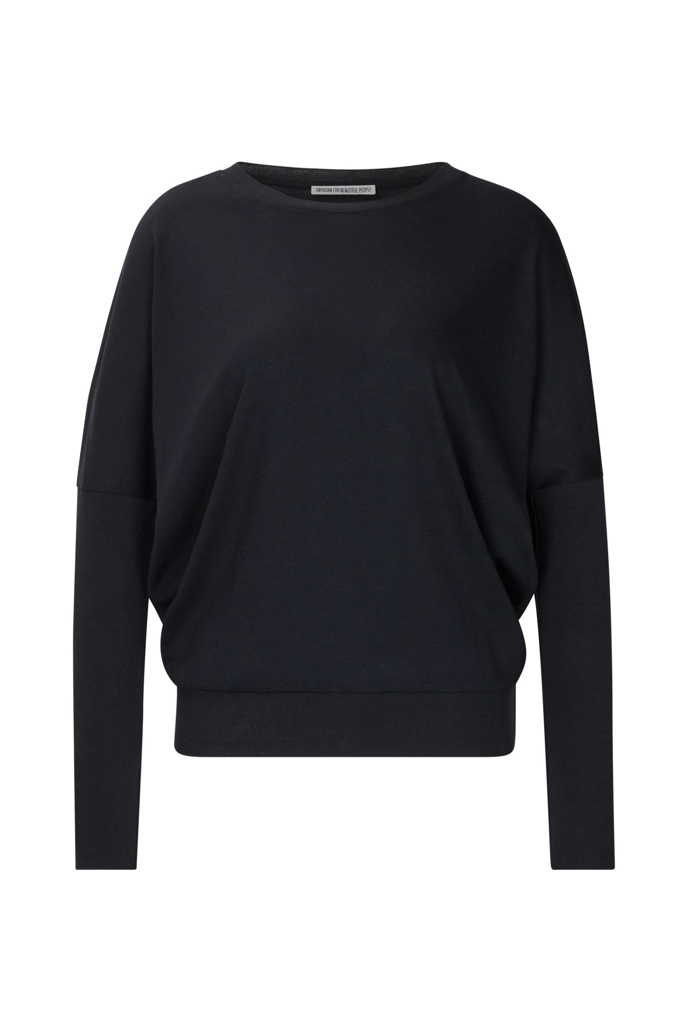 IFINA - Casual oversized longsleeve in a knitted look - women - Natural Aluminium - Freisteller Frontansicht