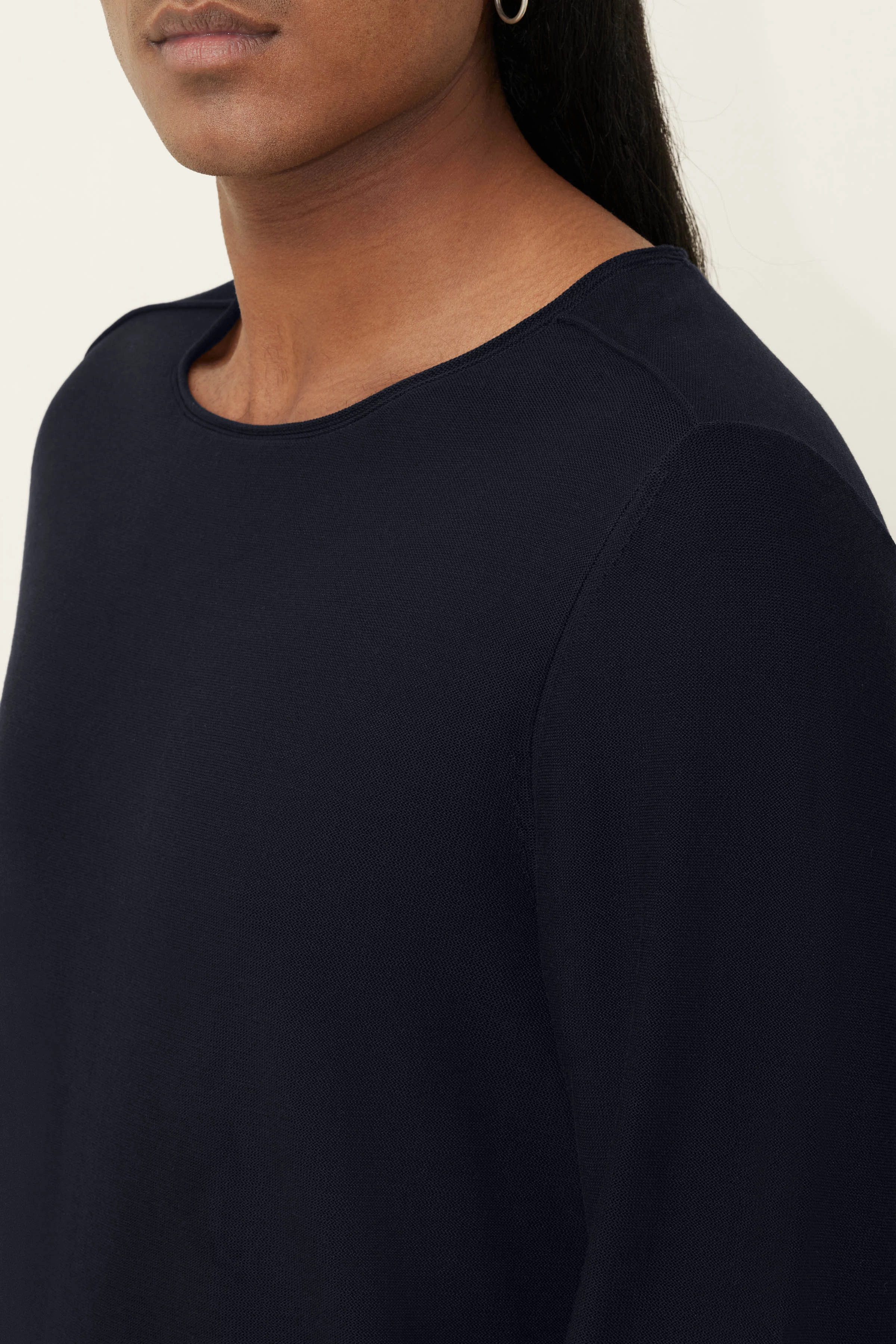 RIK - Pulls à bords roulés en pur coton - men - bleu - Ganzkörper-Frontansicht