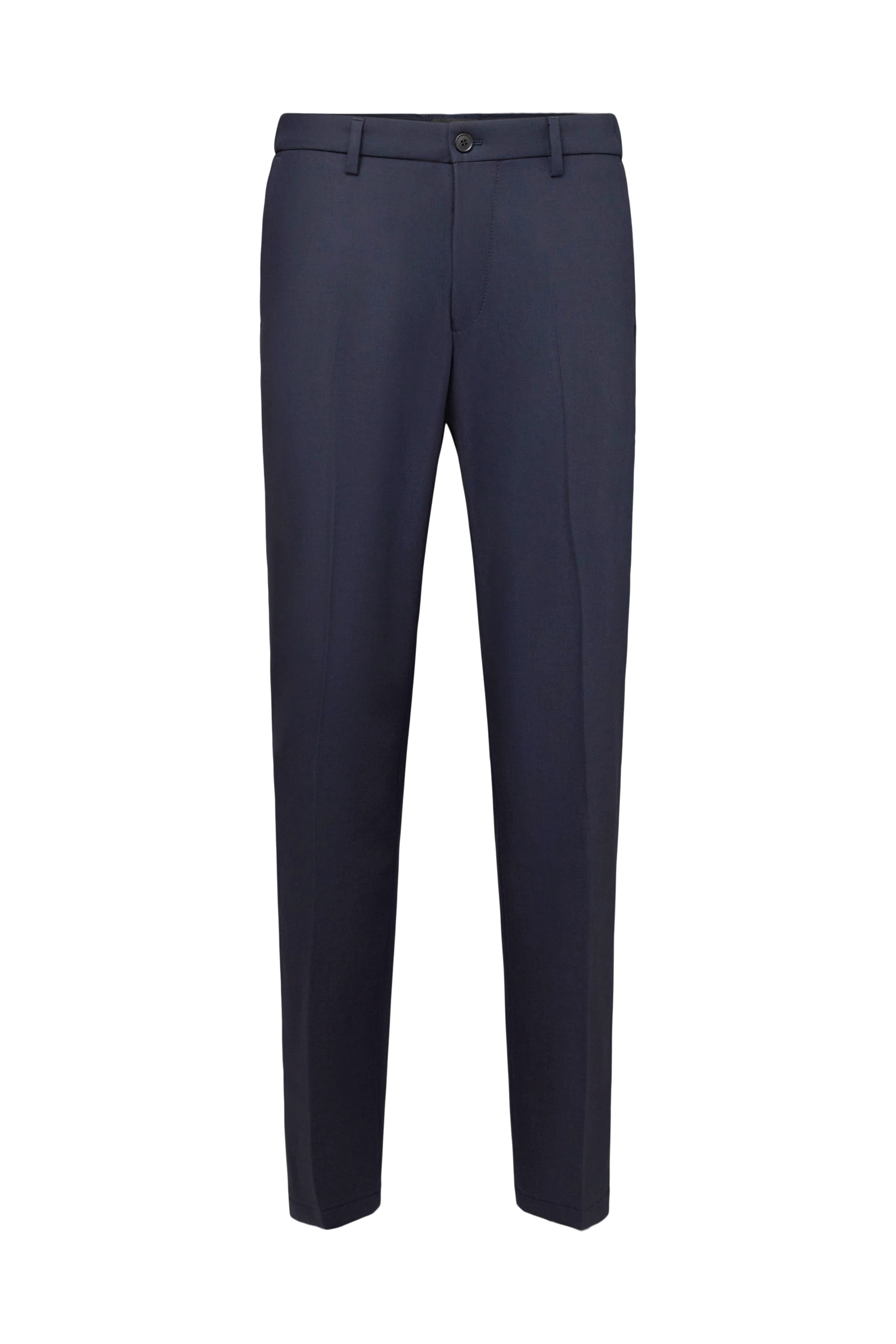 AJEND_RGLR_SK - Tailored trousers in wool blend - men - blue - Freisteller Frontansicht
