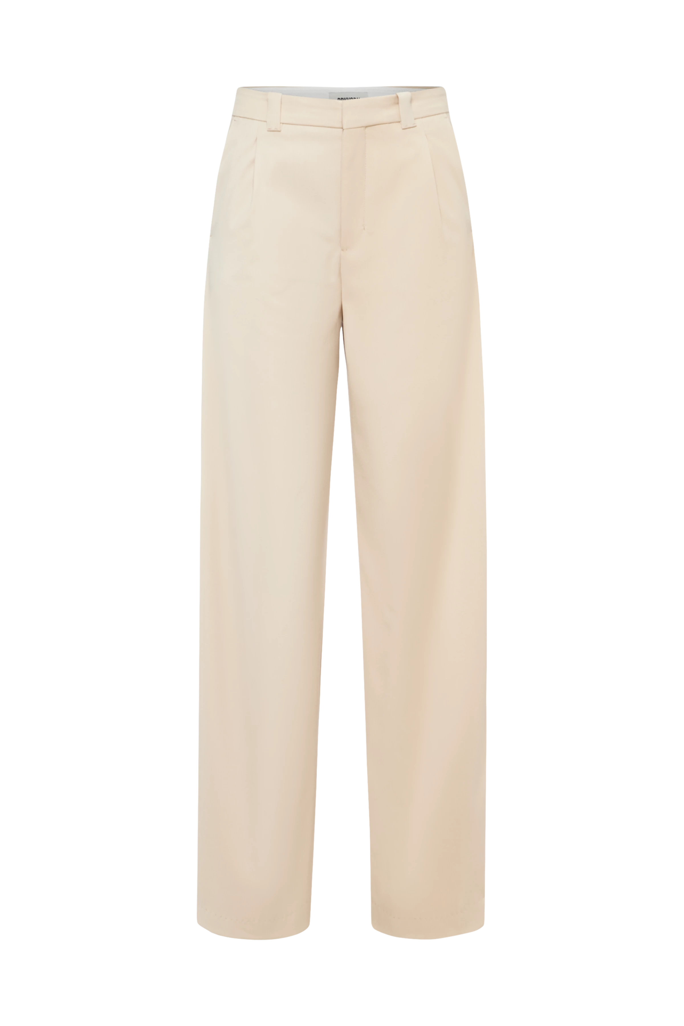 CRAWL - Bundfaltenhose in softem Flanell - Damen - beige - Freisteller Frontansicht