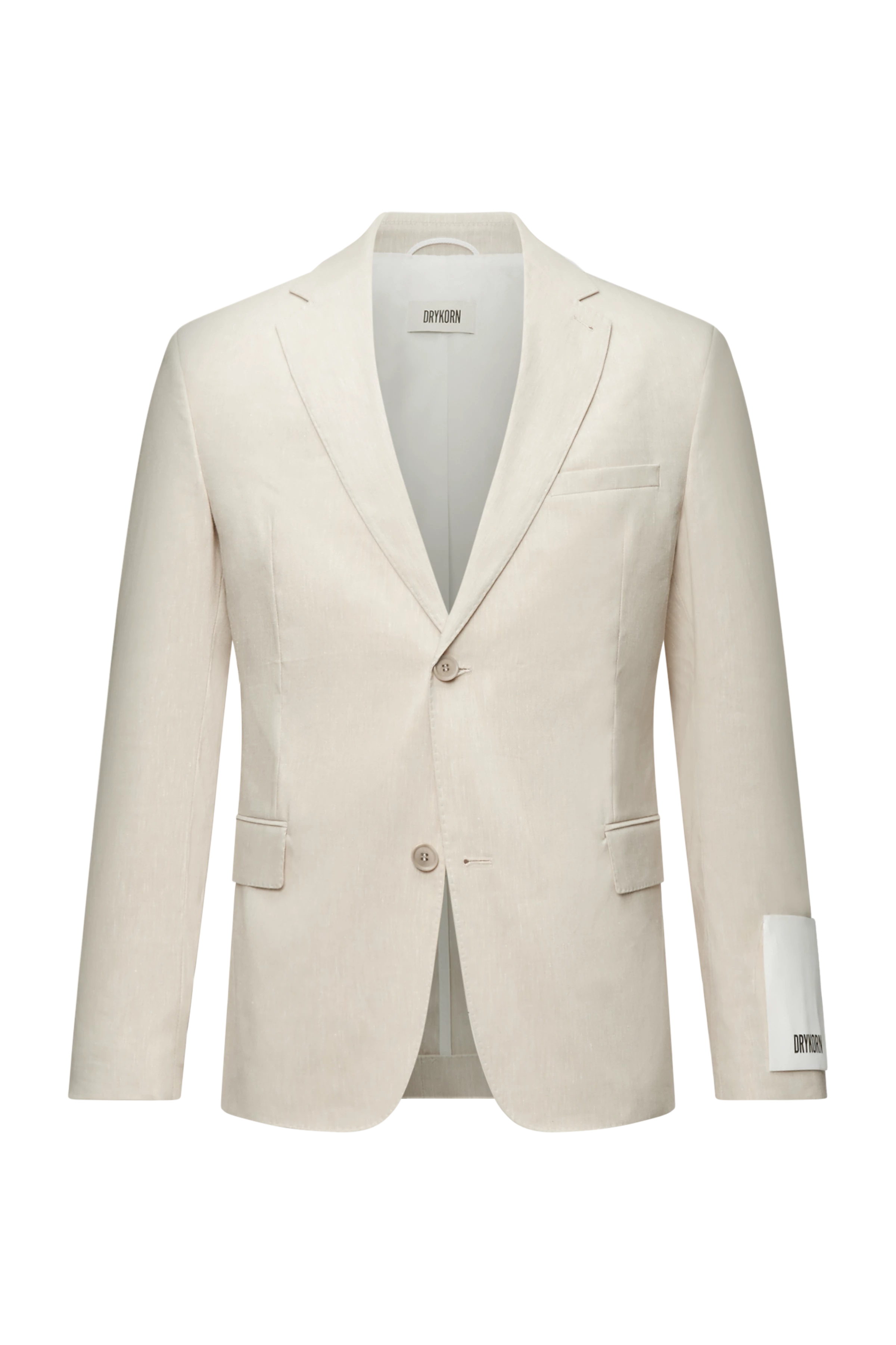 YAMES - Single-breasted jacket in linen blend - men - beige - Freisteller Frontansicht