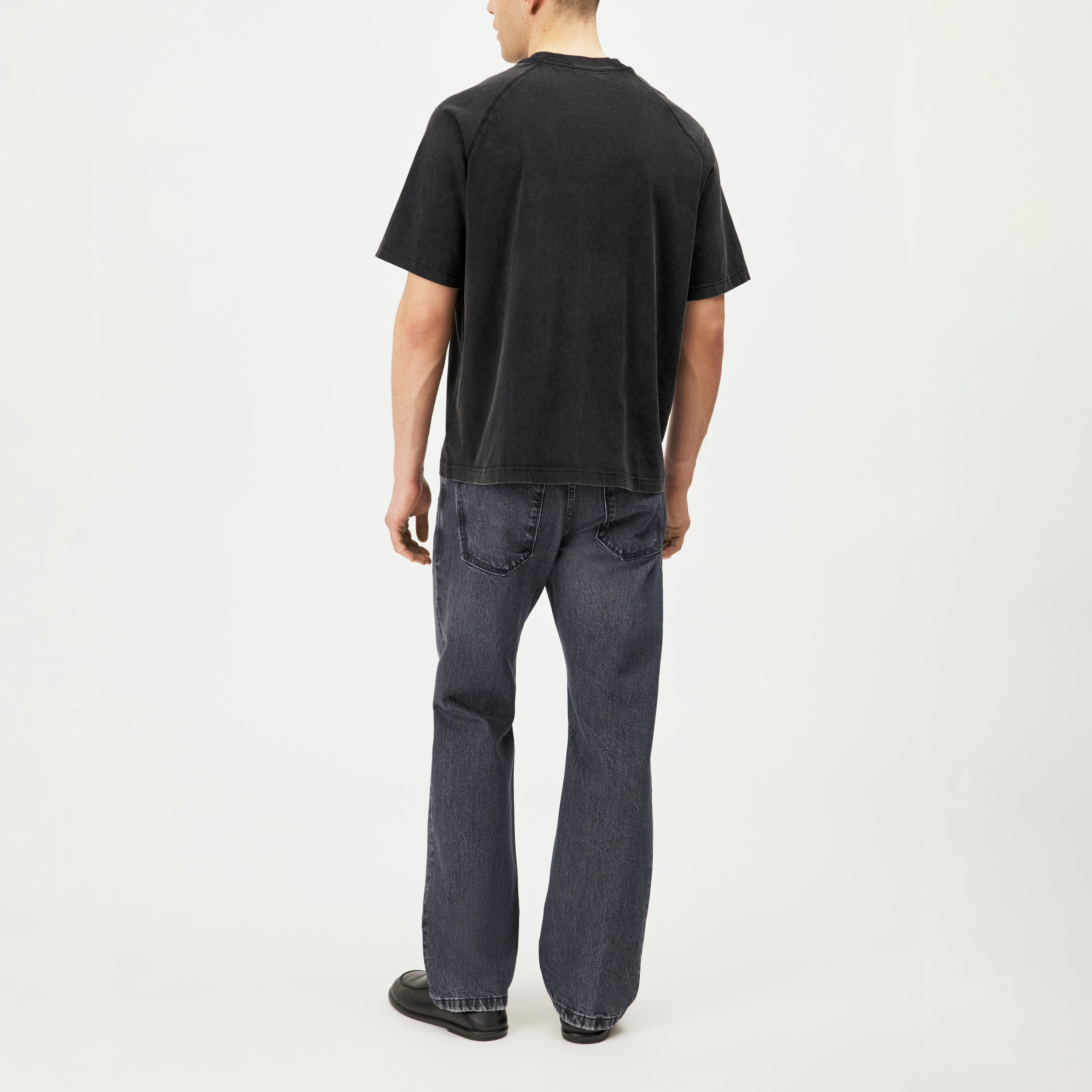 MAVIAN - Relaxed, washed cotton tee. - men - grey - Rückansicht
