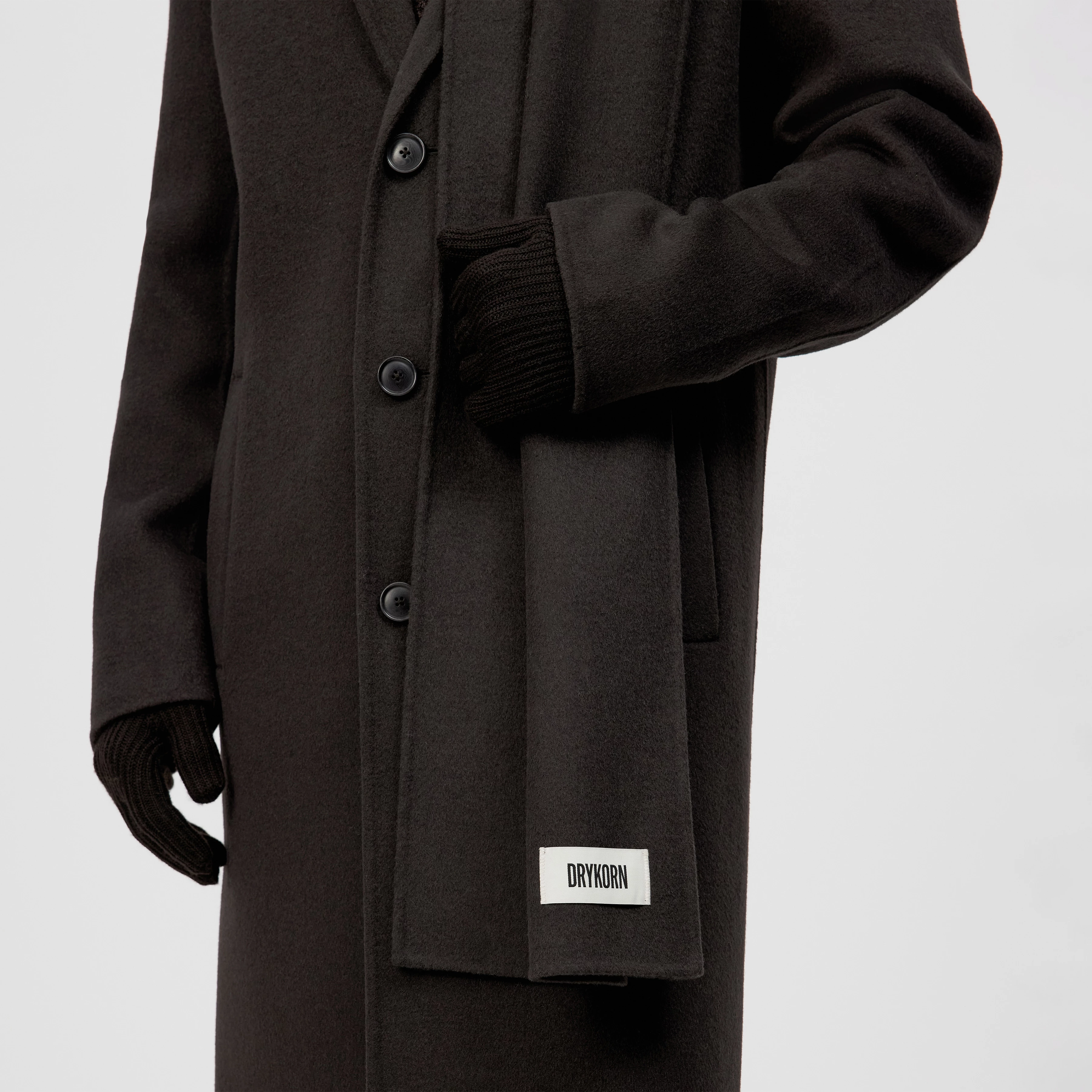 GLIVONO - Handschuhe in 100% Merinowolle - Unisex - braun - Rückansicht