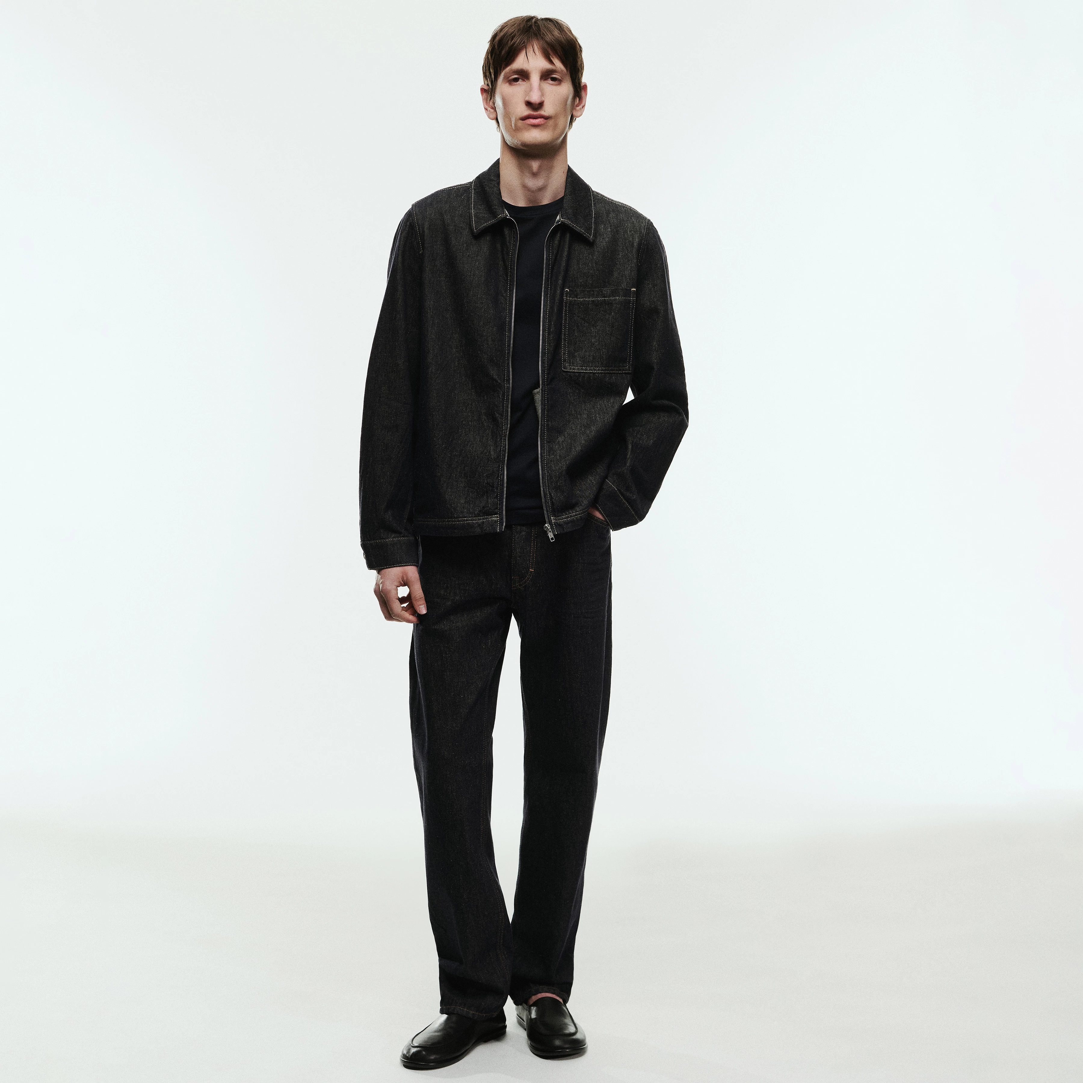 HIGHT_2 - Relaxed fit jeans in raw denim - men - blue