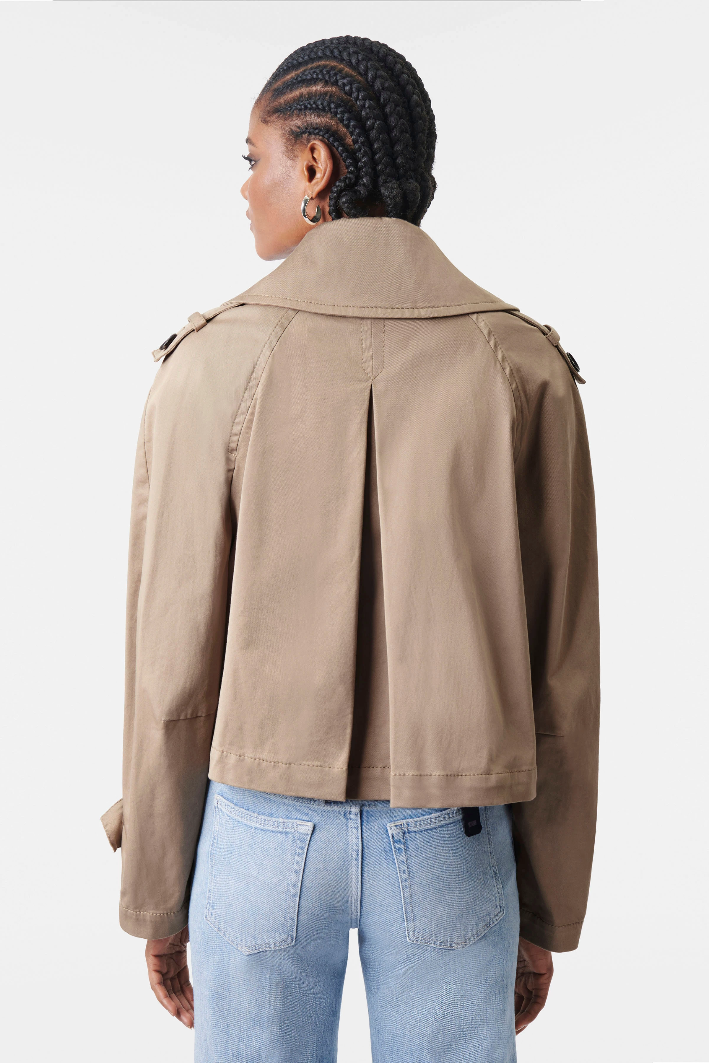 PODINGTON - Babytrenchcoat in Baumwoll-Gabardine - Damen - braun - Rückansicht