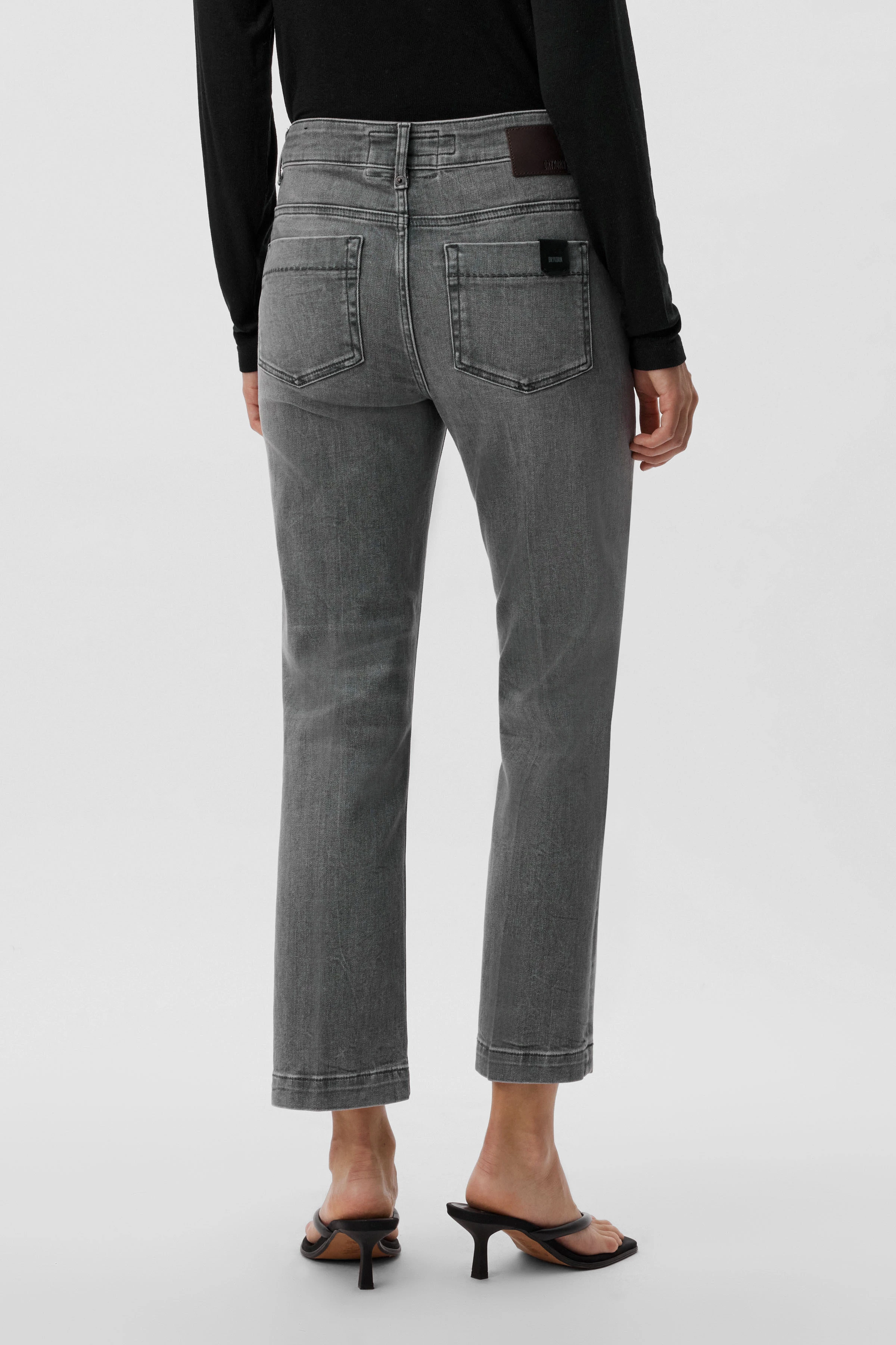 SPEAK - Slim Fit Jeans in super-stretch Denim - Damen - grau - Rückansicht