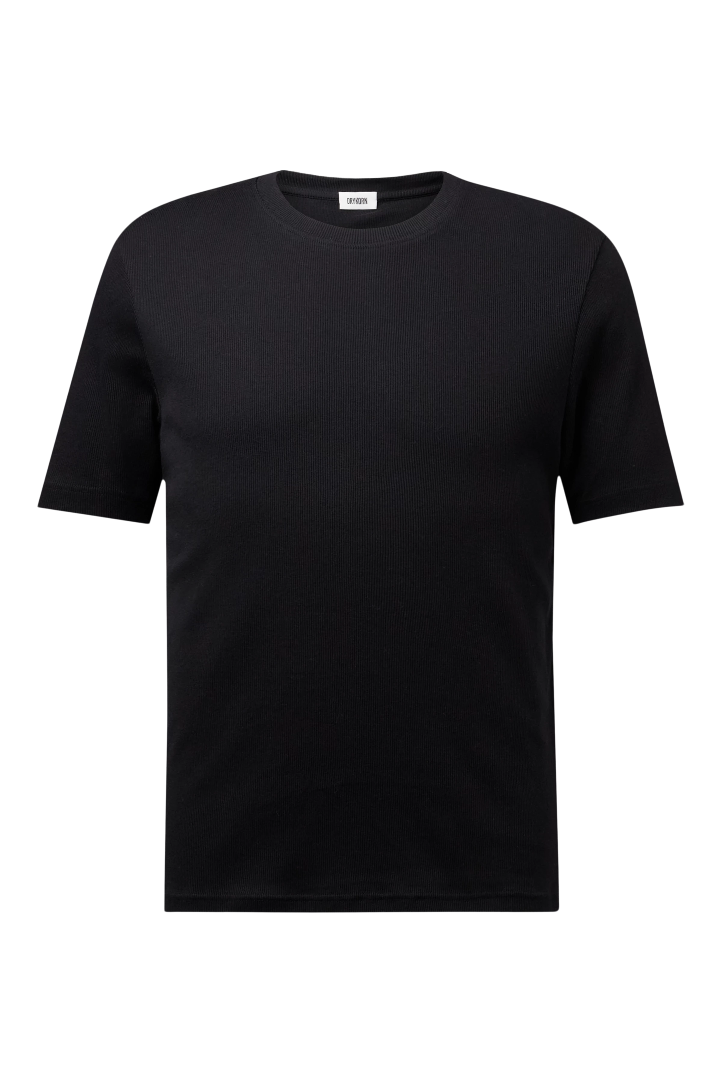 ENIL - Men's slim-fit cotton jersey T-shirt. - men - black - Freisteller Frontansicht