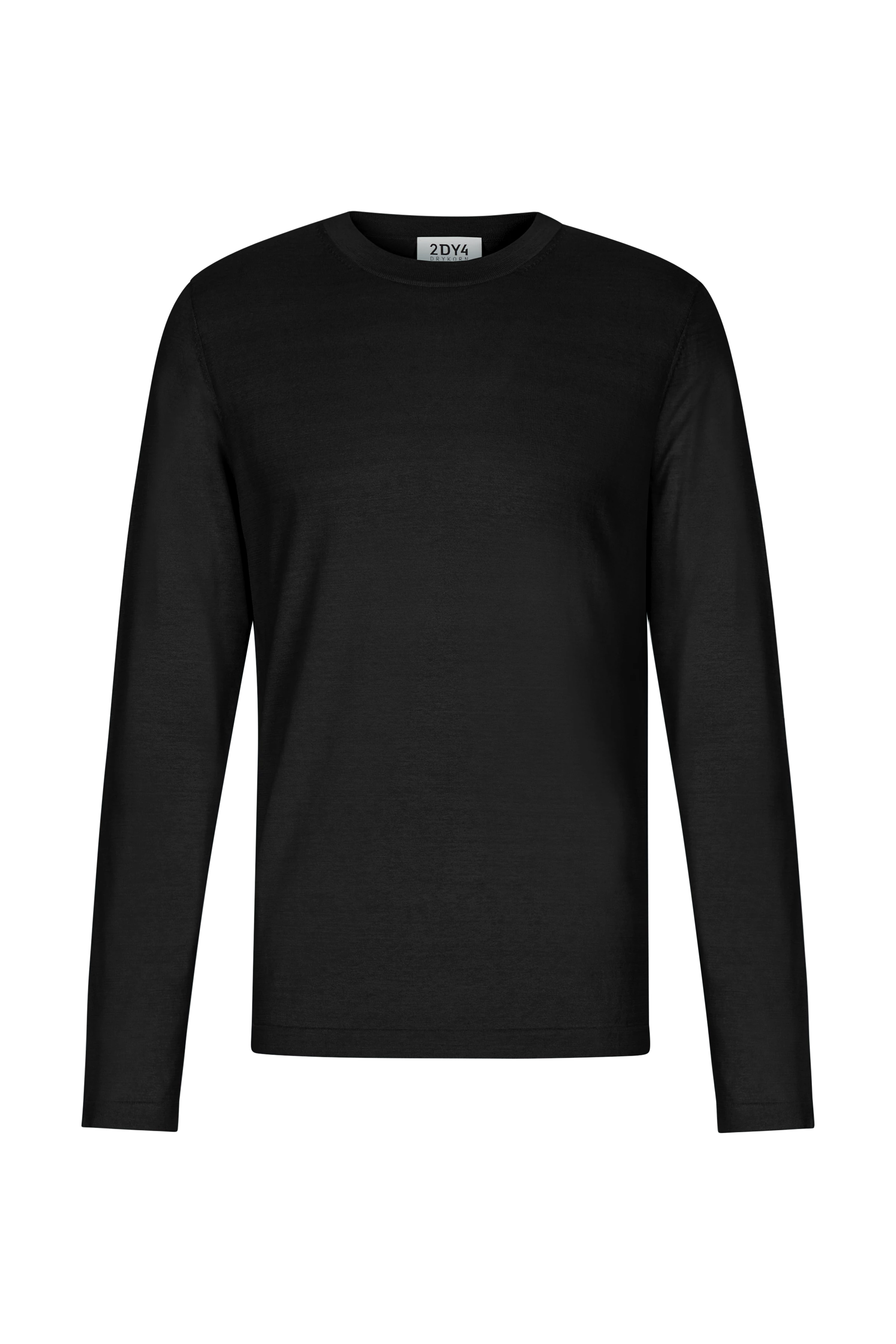 IRMINO - Long-sleeve in silk-cotton mix - men - Natural Aluminium - Freisteller Frontansicht