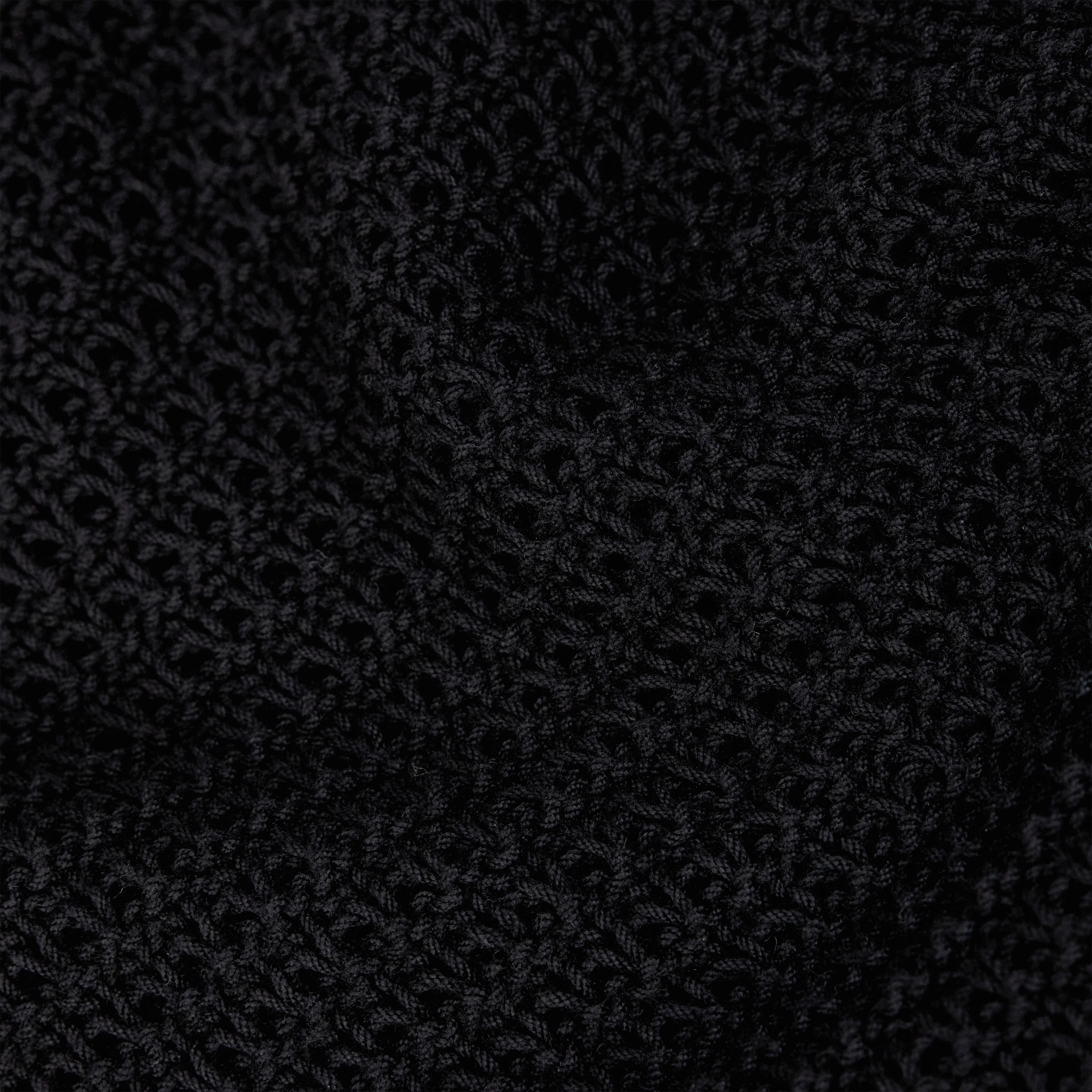 IMENIA_2 - Oversized Cropped Pullover in Grobstrick - Damen - schwarz - Materialbild (B2C)