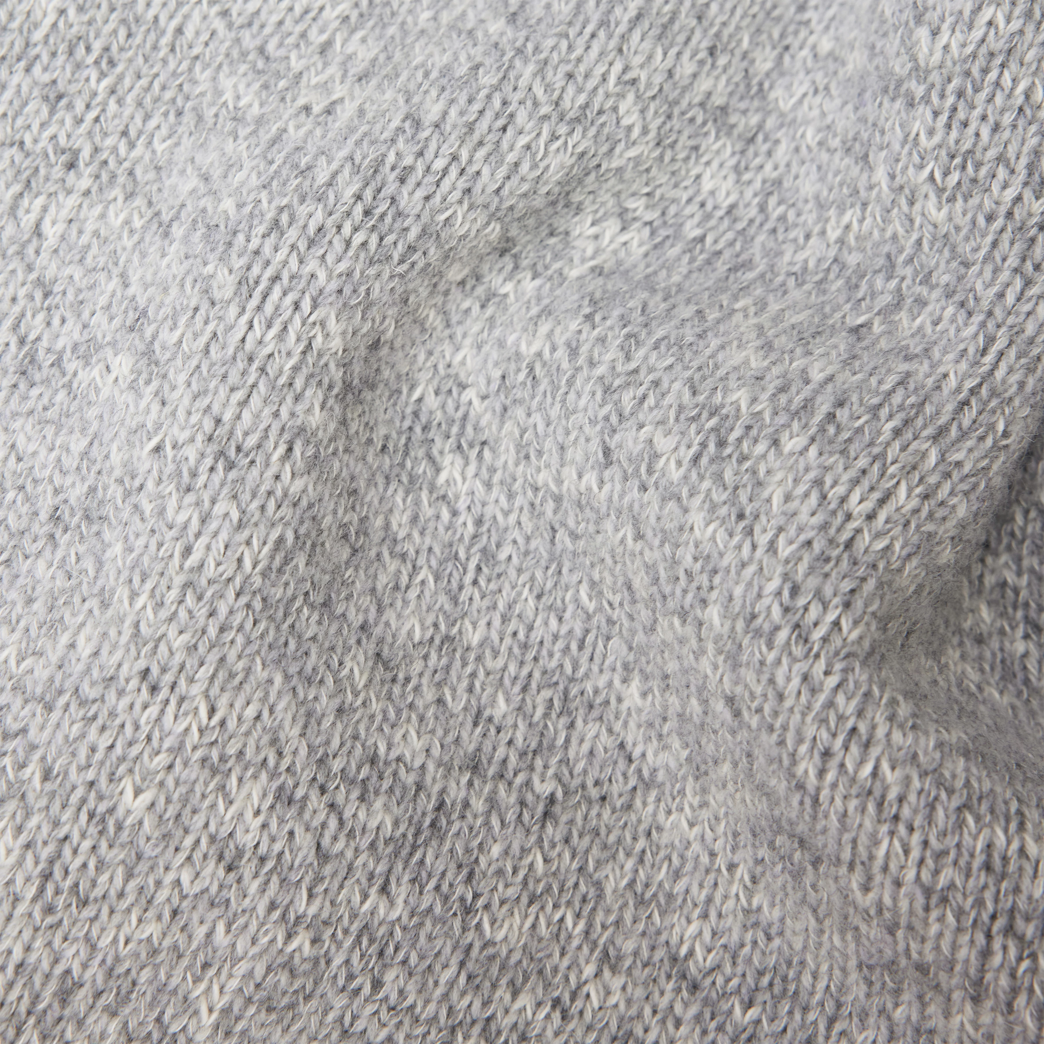 NALFY_2 - Strick-Blouson in Woll-Baumwollmix - Damen - grau - Materialbild (B2C)