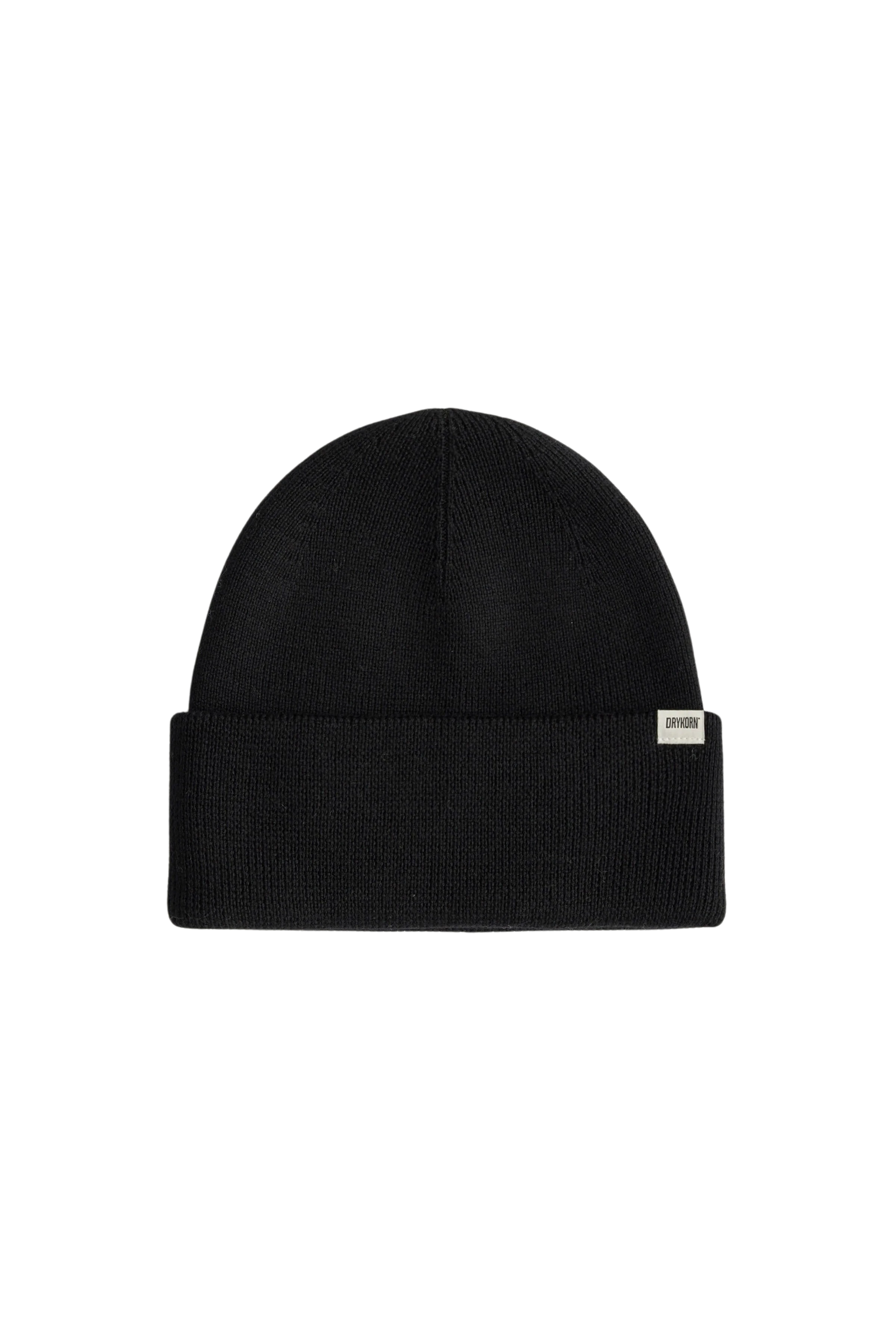 LOAH - Beanie in 100% Merinowolle - Unisex - schwarz - Freisteller Frontansicht
