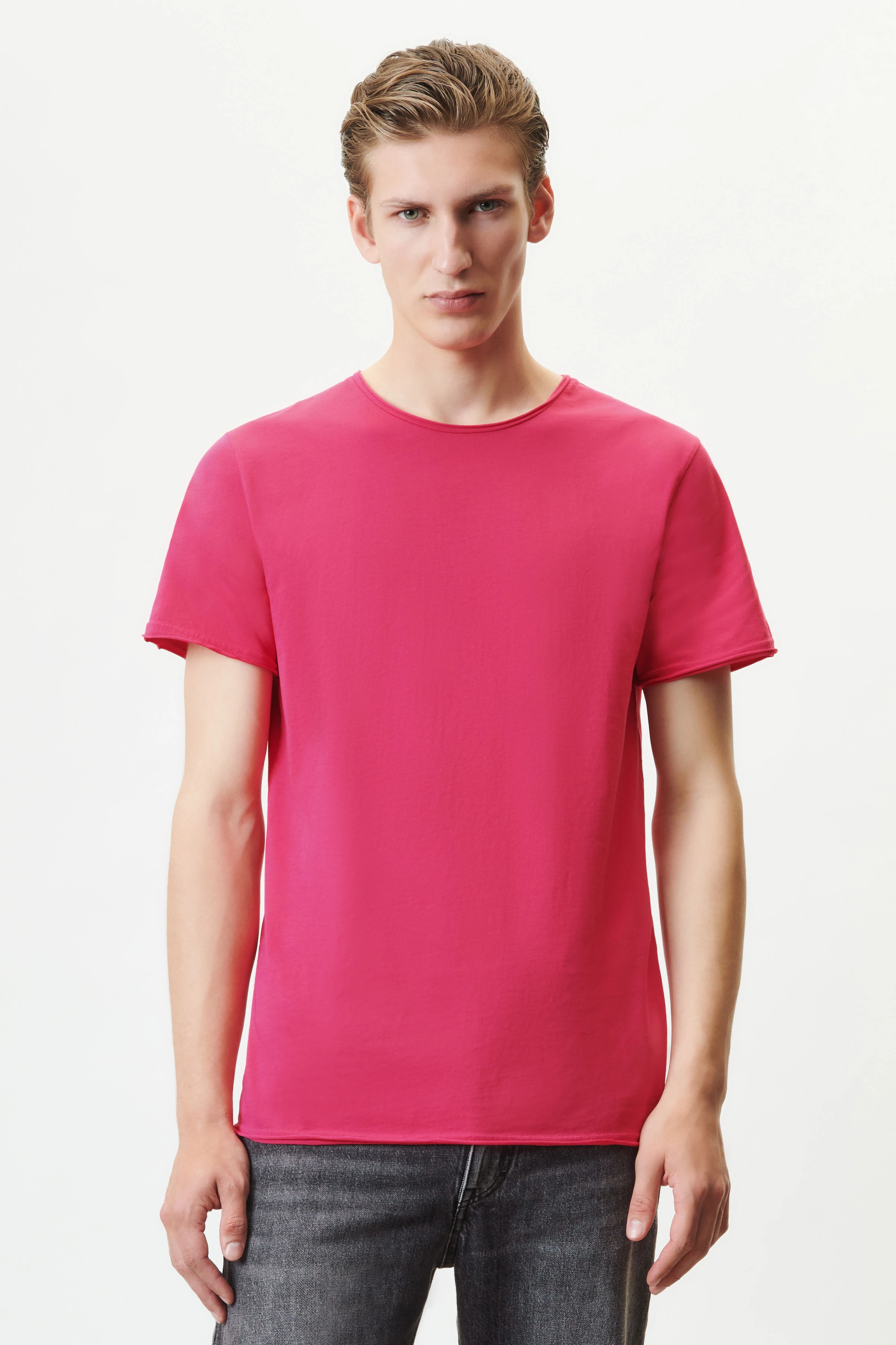 KENDRICK - cotton relaxed fit t-shirt - men - red - Frontansicht