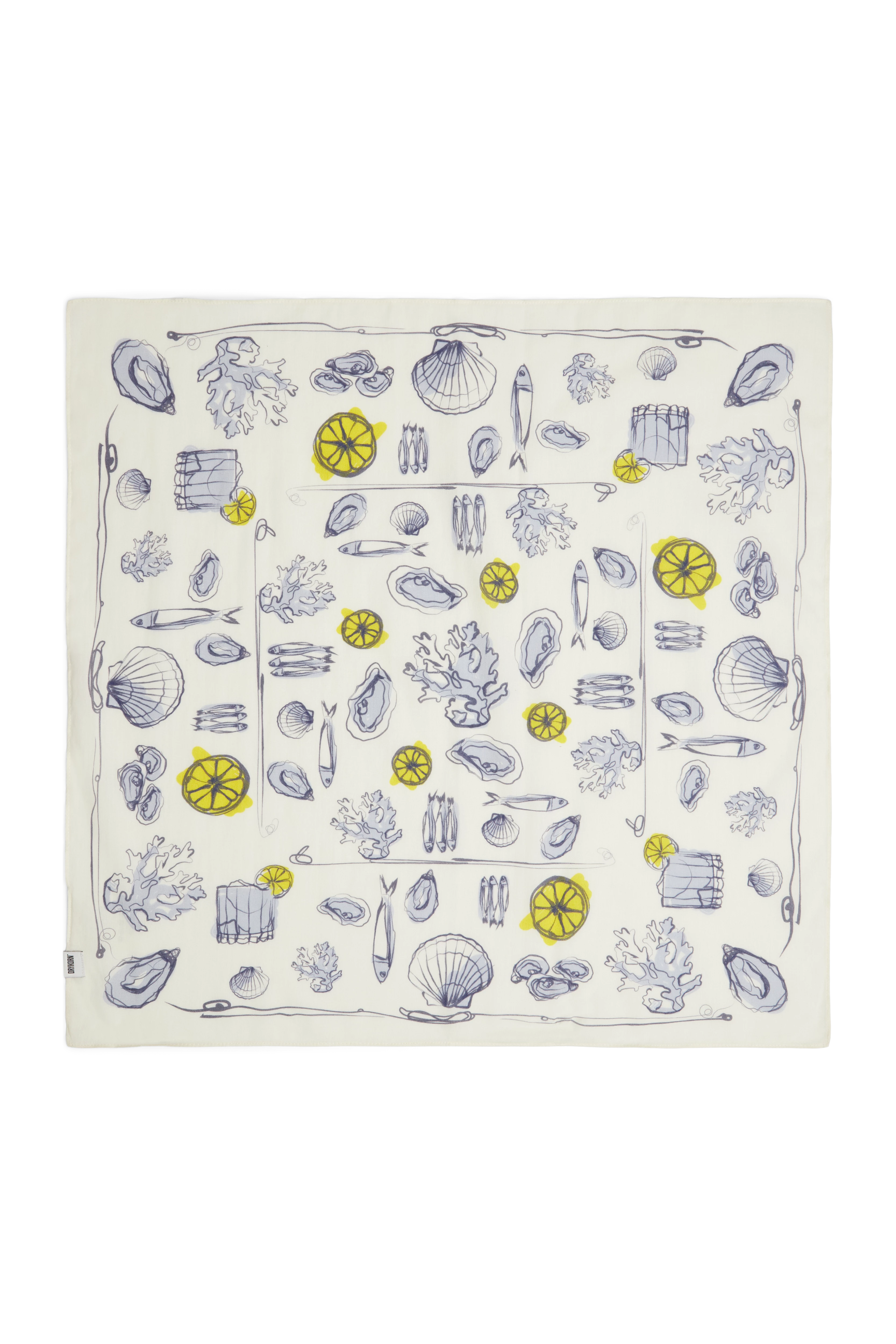 IROMO - Casual scarf with oyster print - unisex - blue - Freisteller Frontansicht