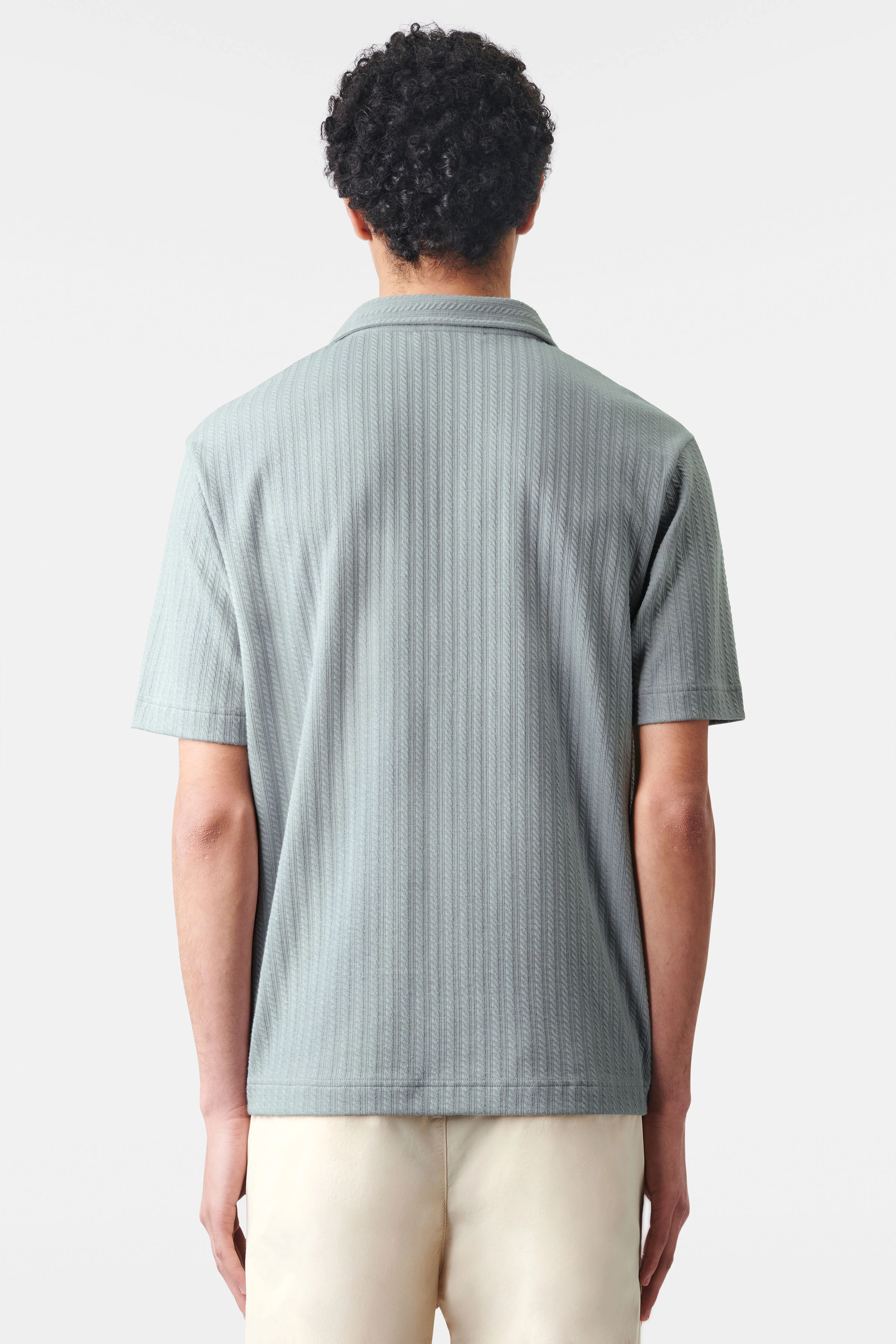 BENEDICKT - regular fit polo van katoenmix - heren - blauw - Rückansicht