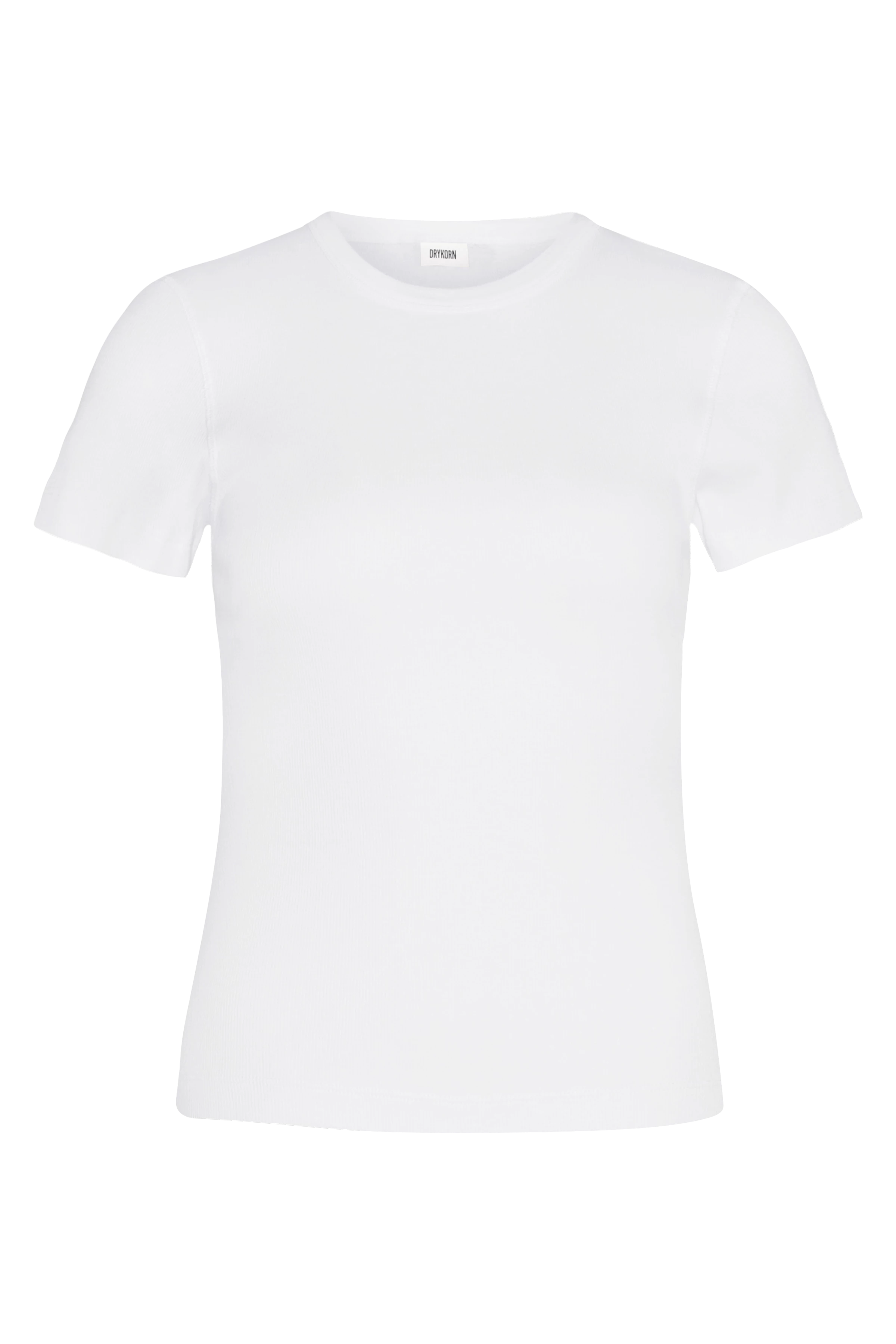 KOALE - T-shirt ajusté en coton côtelé - women - blanc - Freisteller Frontansicht