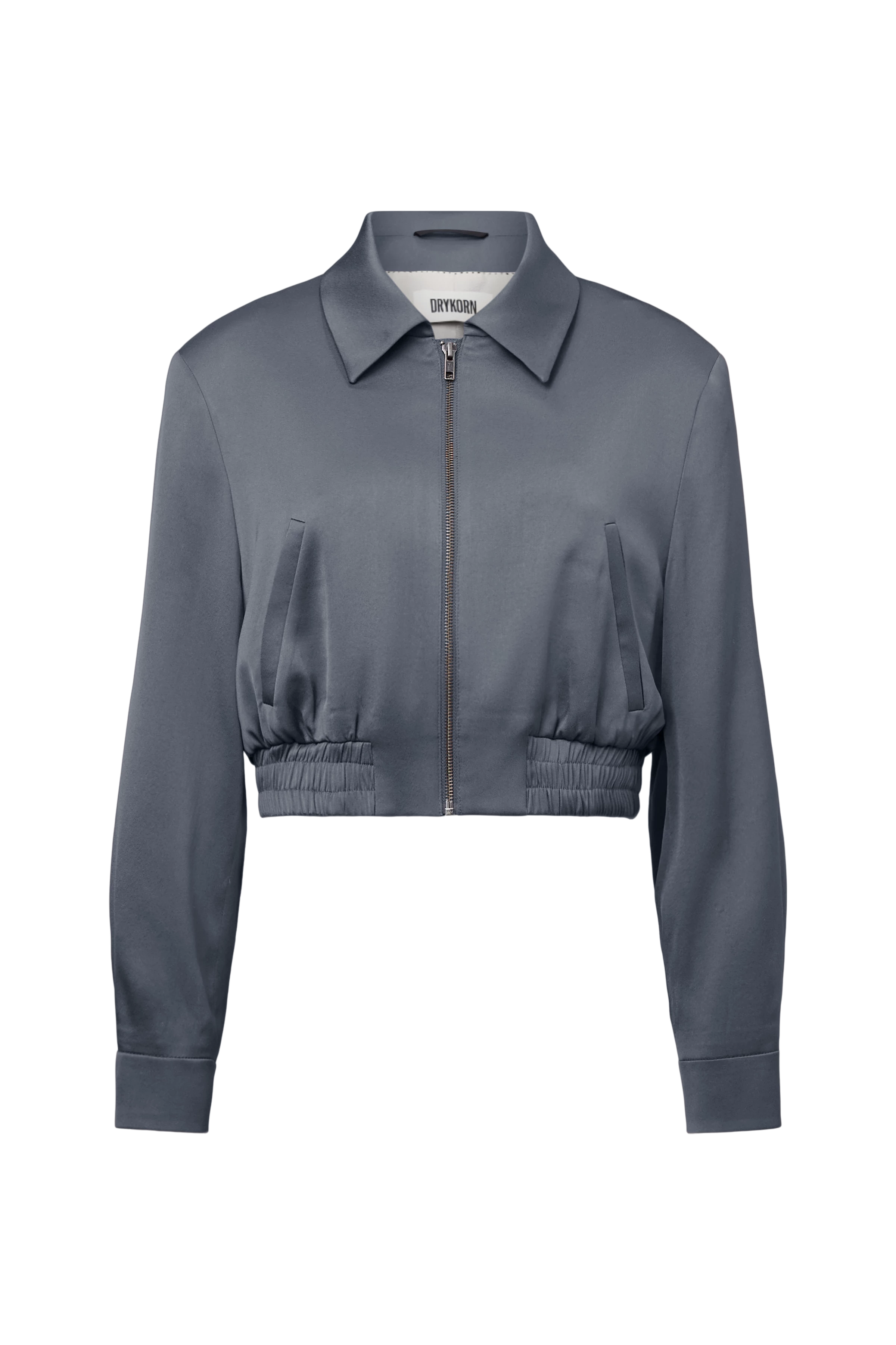 RADWAY_1 - Blouson court en satin - women - gris - Freisteller Frontansicht