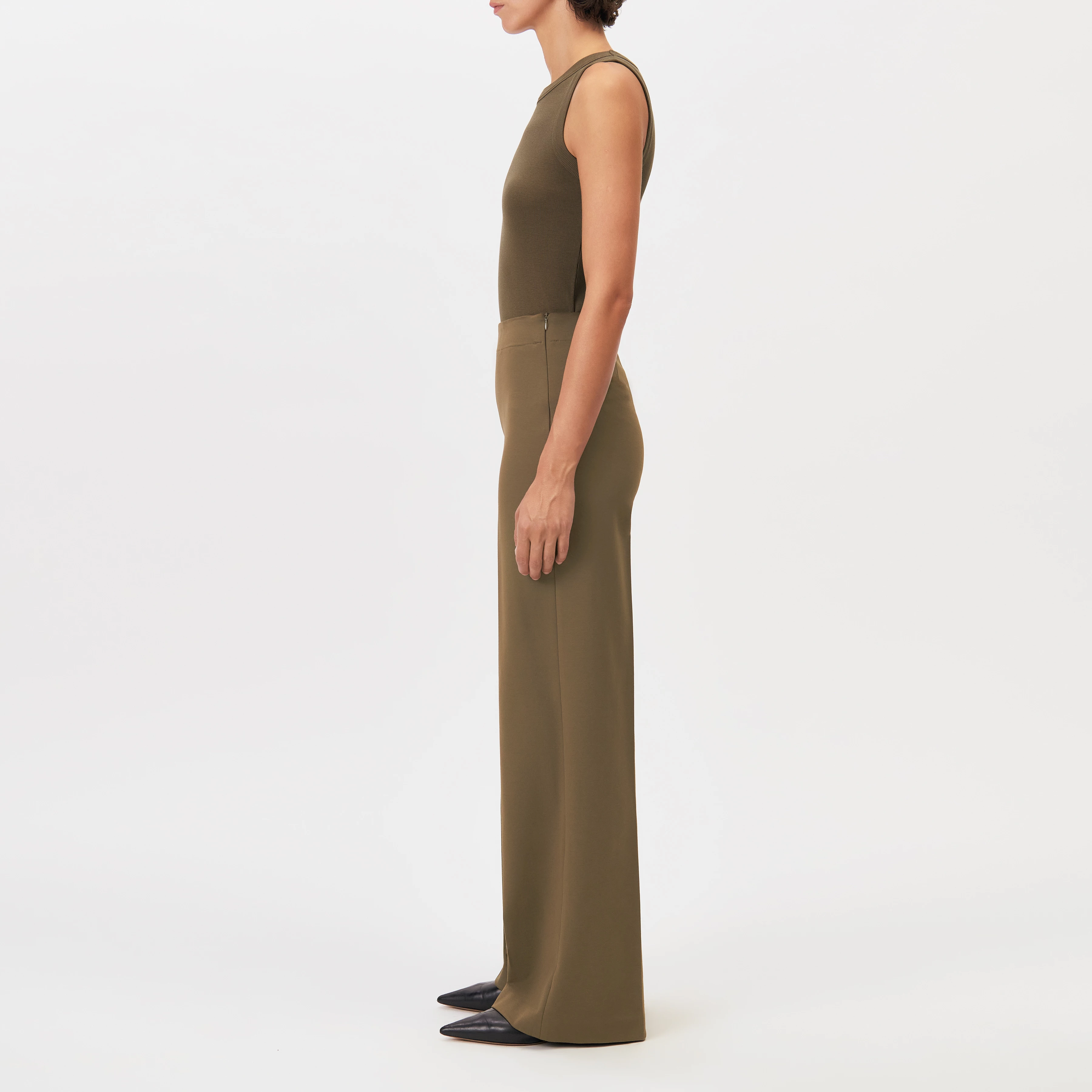 BEFORE - Pantalon Marlene en viscose mélangée - women - vert - Seitenansicht
