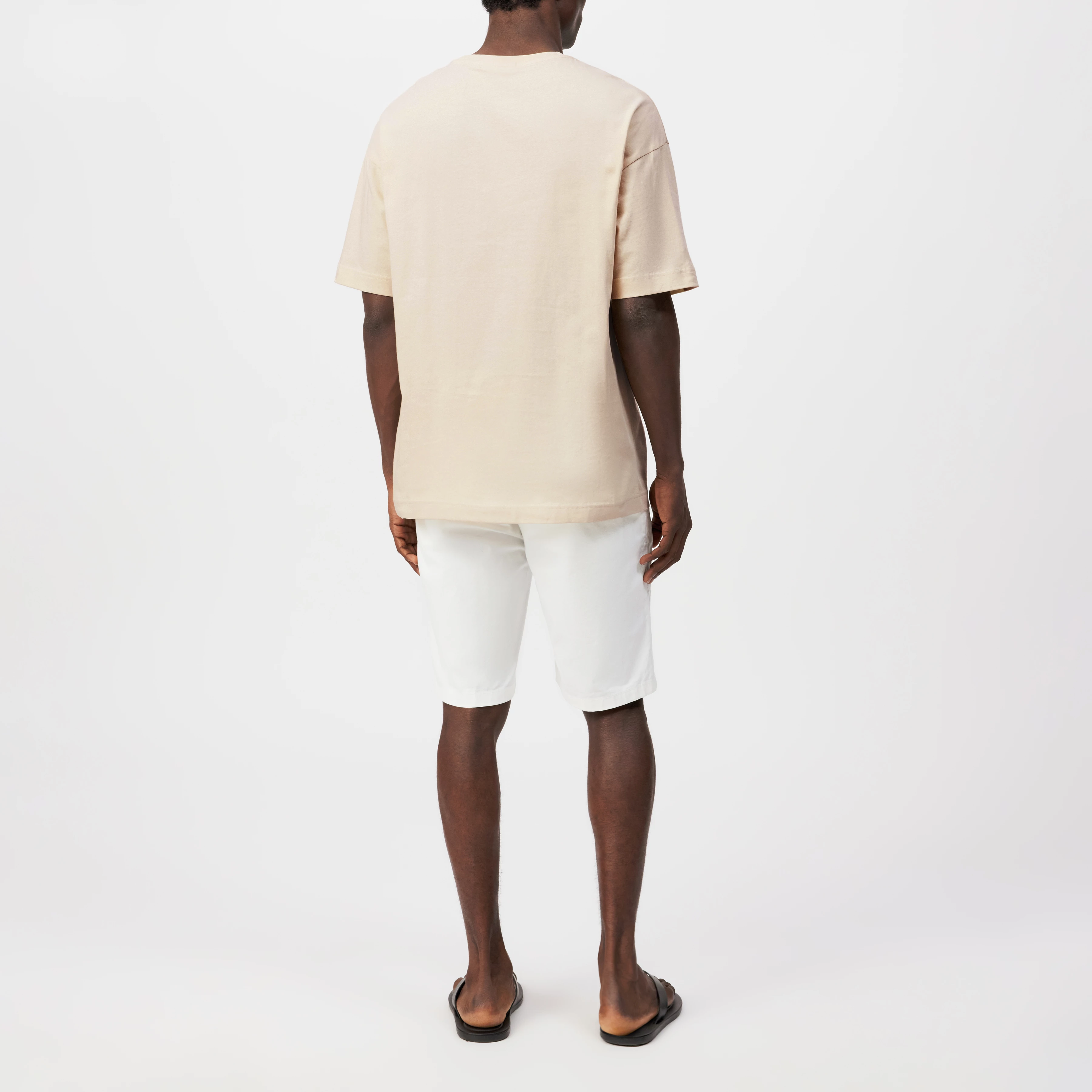 KAYRO - T-shirt van katoen - heren - beige - Rückansicht