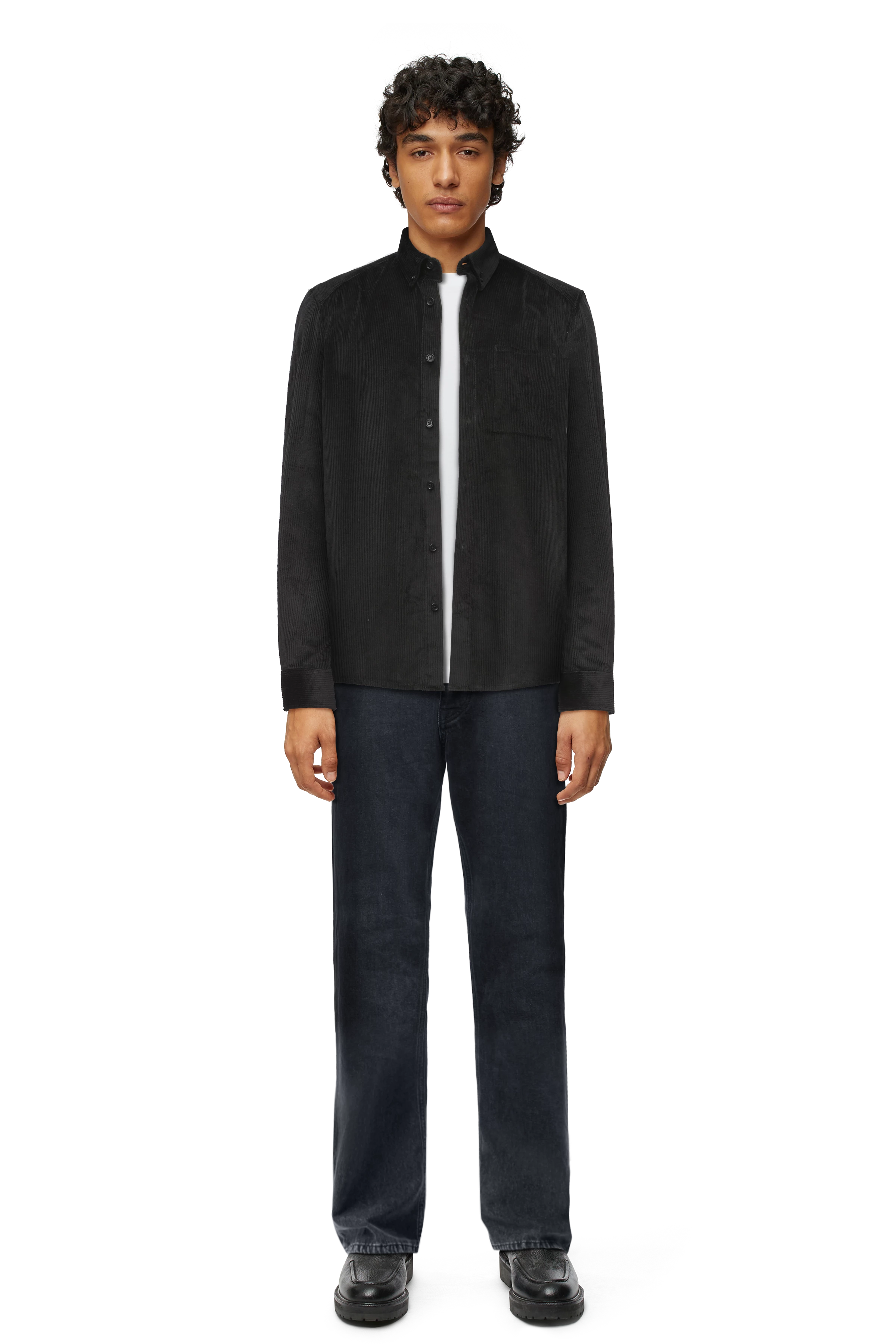 STREET-ONE Chemise structurée slim fit pour hommes en Noir | STREET-ONE STREET-ONE Chemise structurée slim fit pour hommes en Noir | STREET-ONE