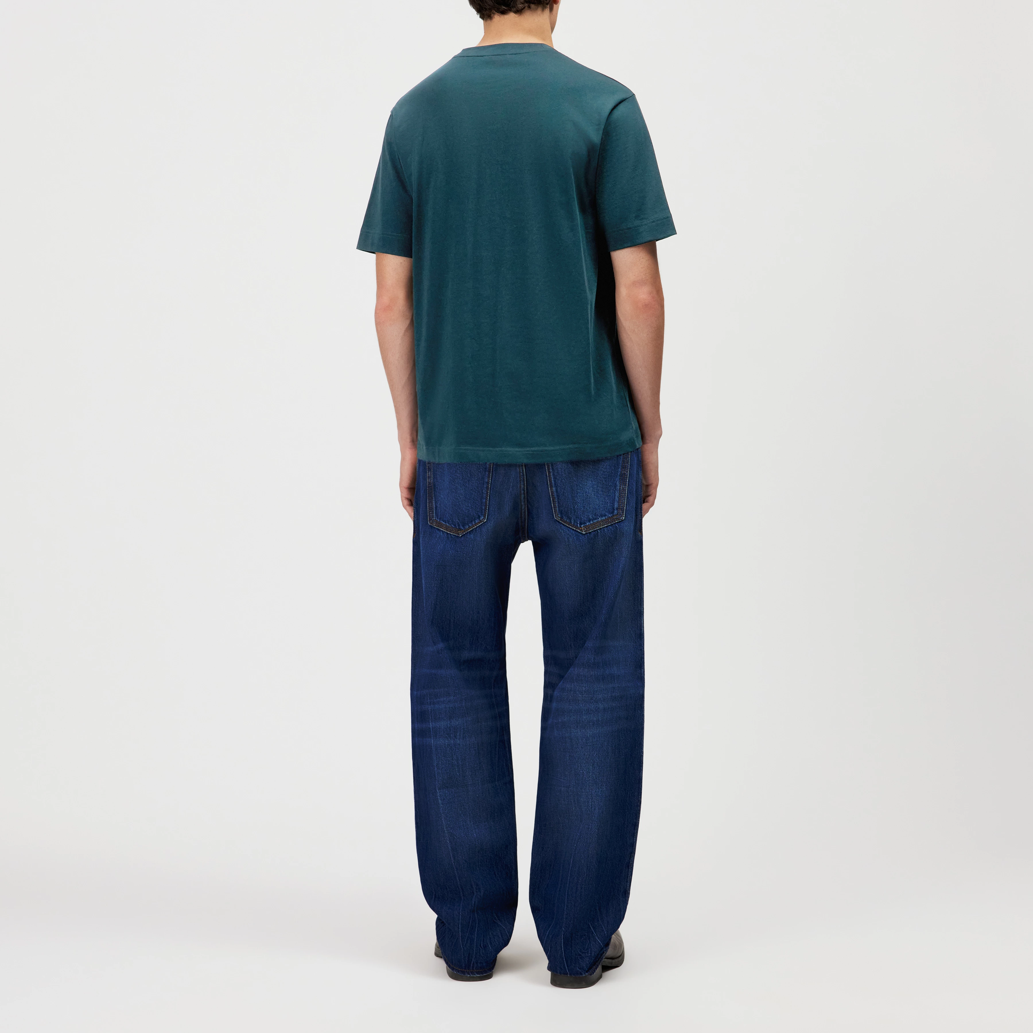 RAPHAEL - T-shirt in pure cotton - men - green - Rückansicht