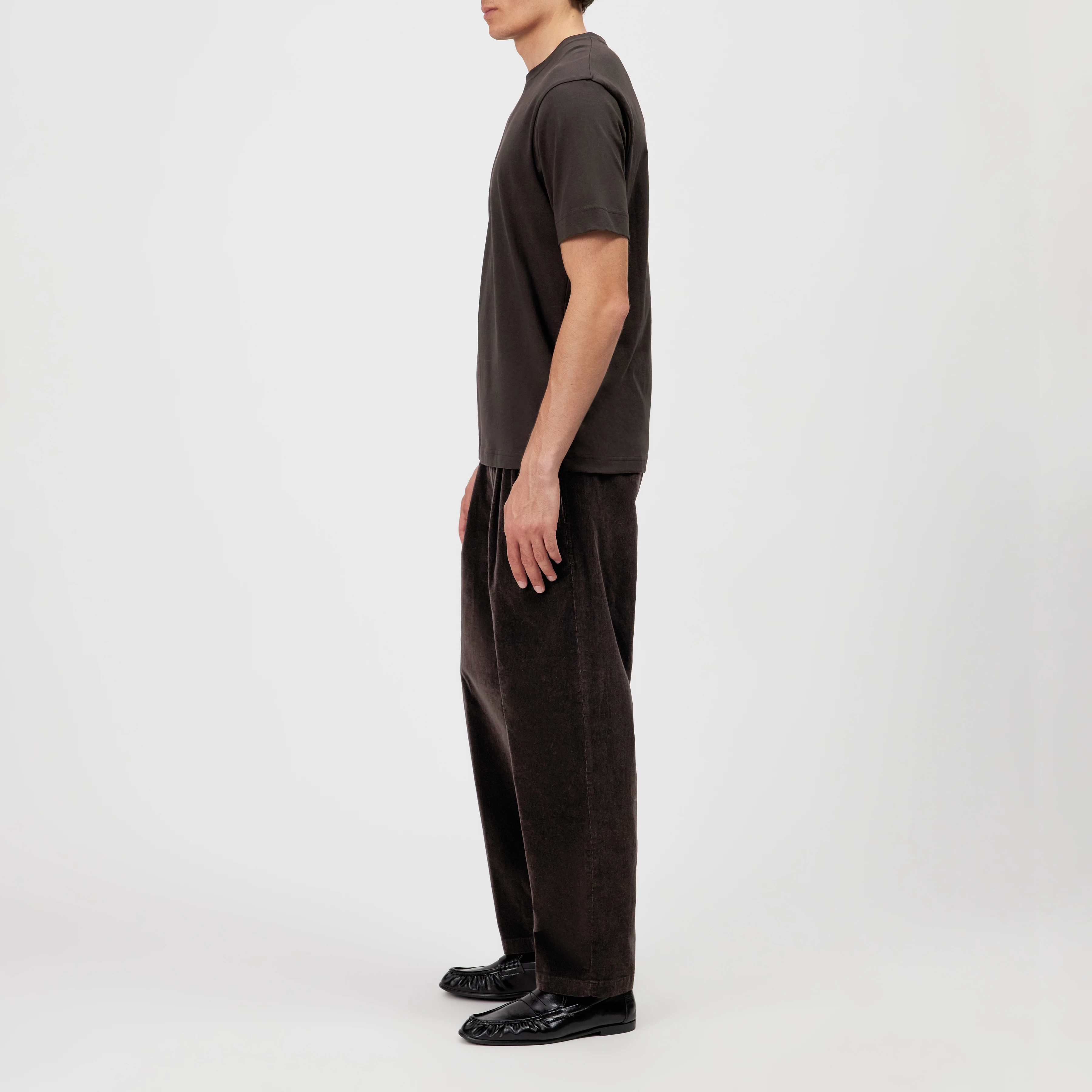 RAPHAEL - T-shirt in pure cotton - men - brown - Seitenansicht