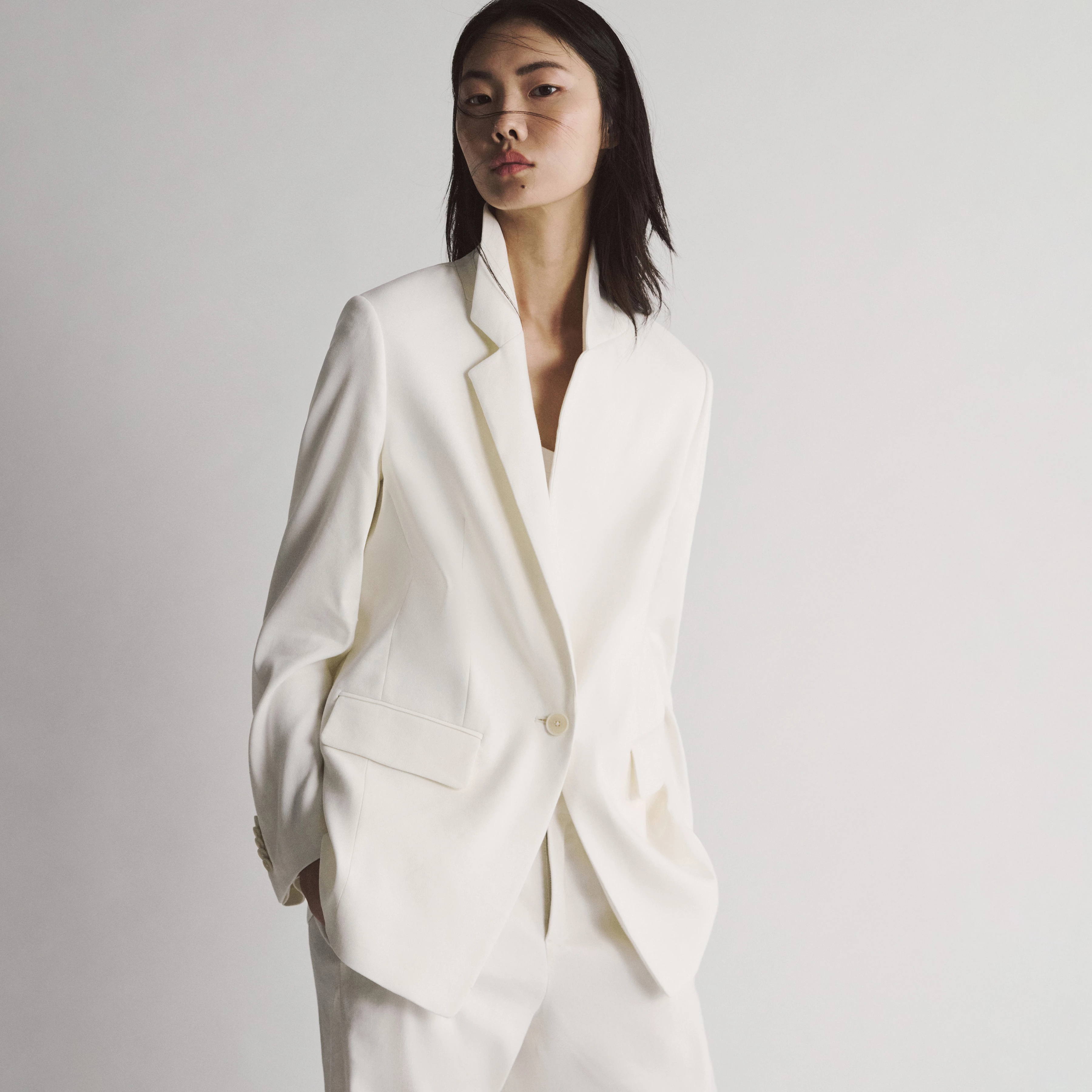 GLENDALE - Boyfriend Blazer in Linen Blend - women - off white